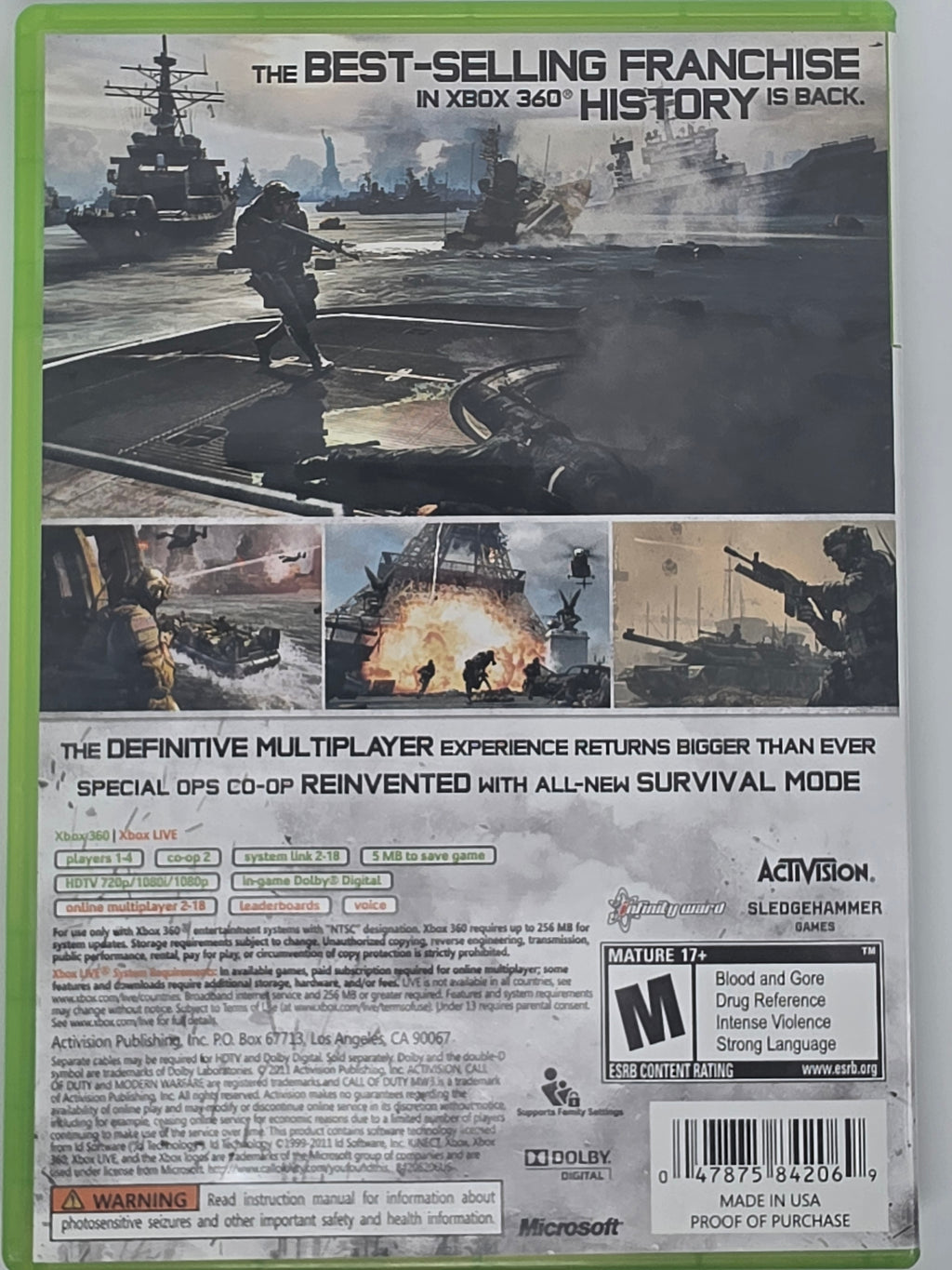 Call of Duty MW3 Xbox 360 CIB Tested Working