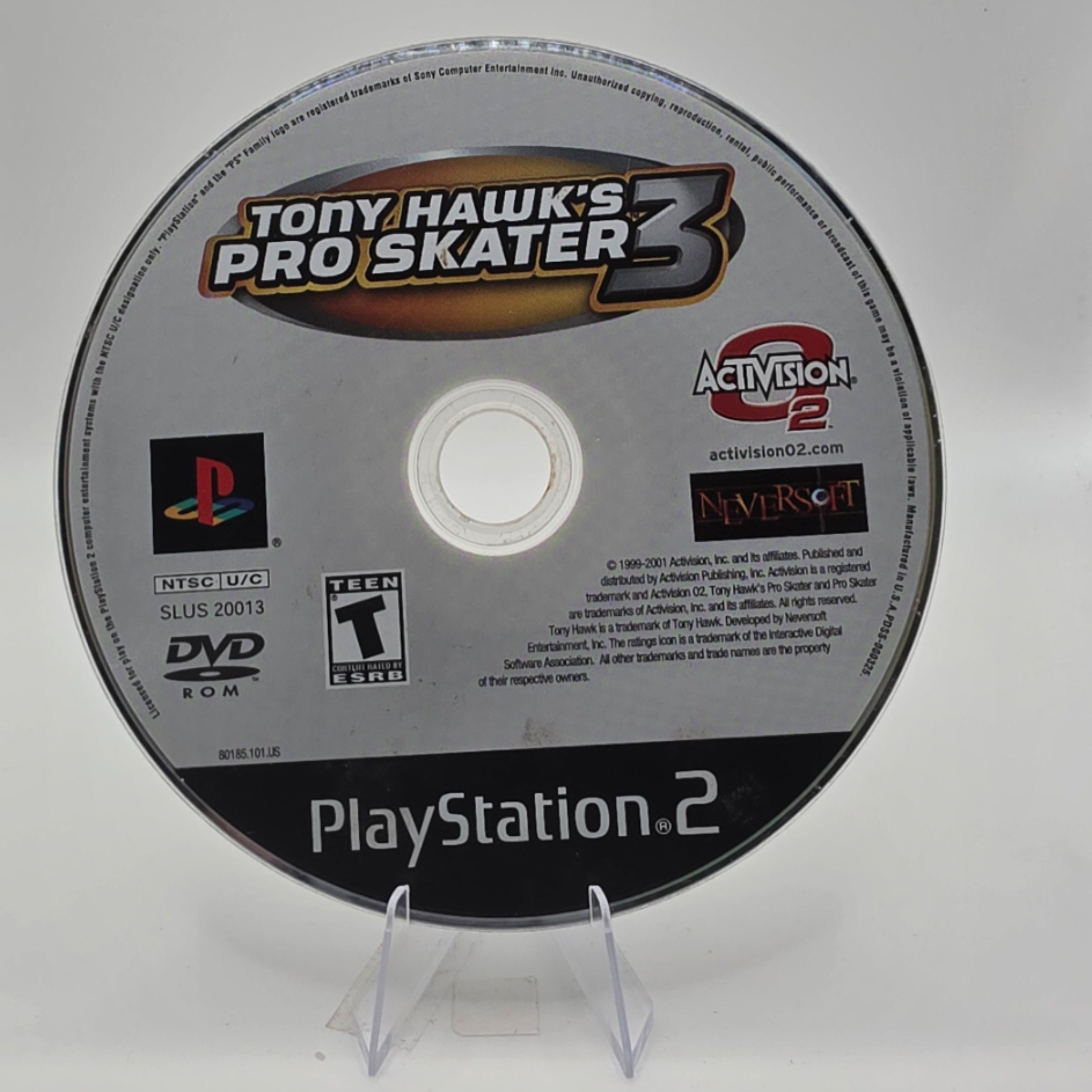 Tony Hawk's Pro Skater 3 PS2 Disc Only Skateboarding Game