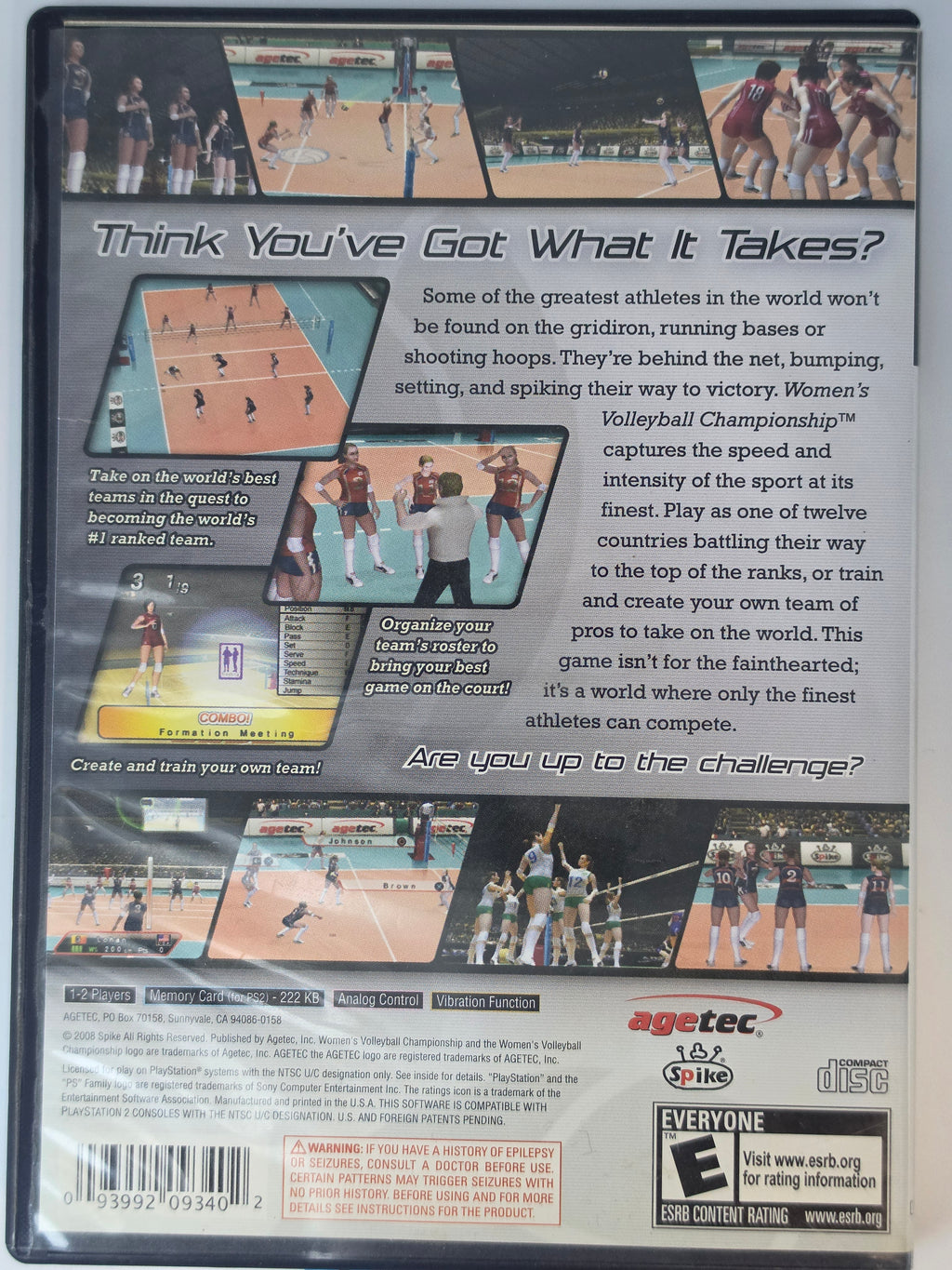 Women's Volleyball Championship PS2 Complete In Box Sports Game