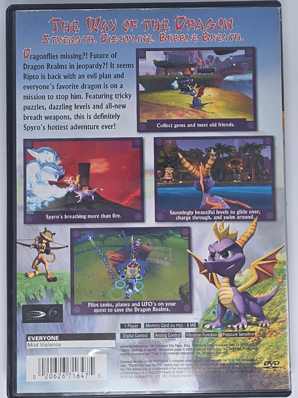 Spyro Enter the Dragonfly PS2 Case and Disc Tested Working