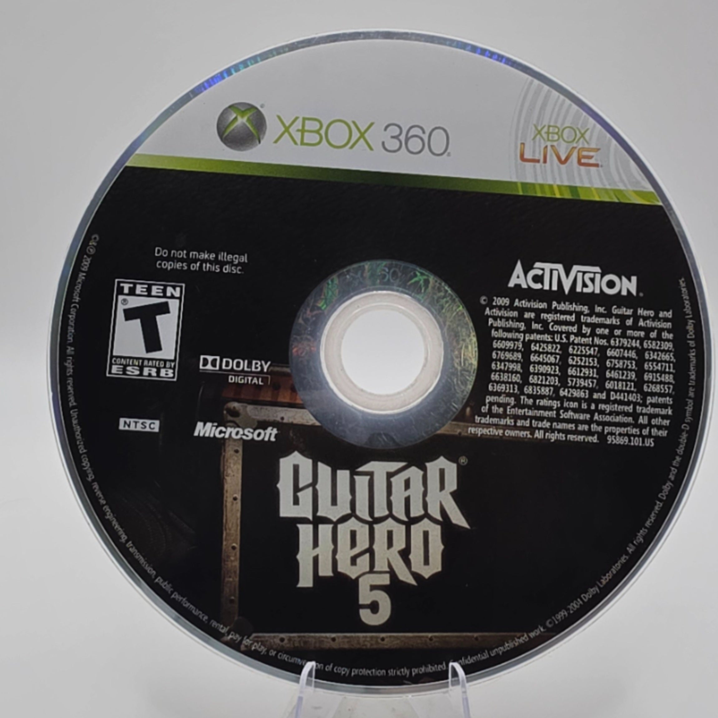 Guitar Hero 5 Xbox 360 Disc Only