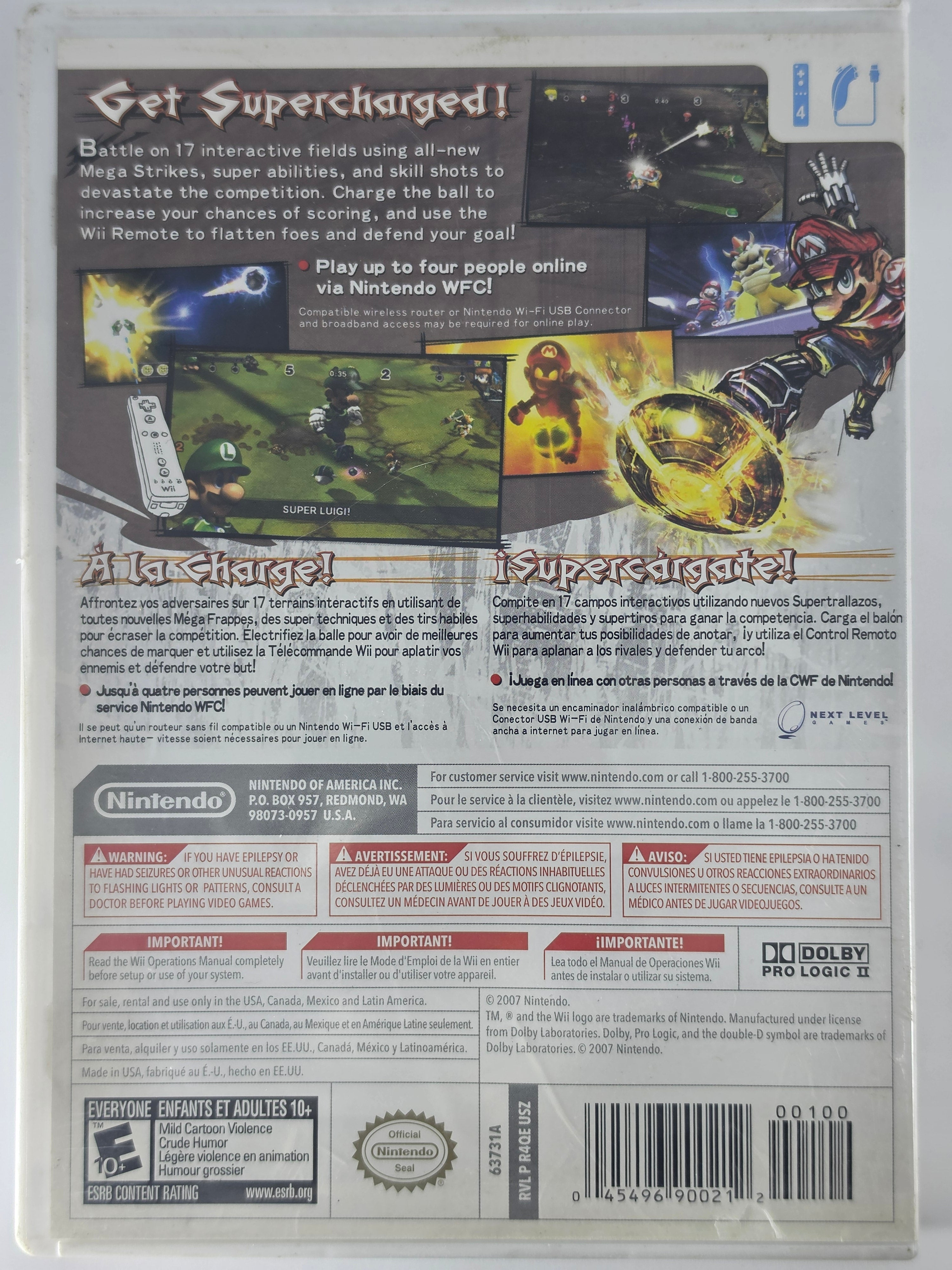 Mario Strikers Charged Wii CIB Complete Case Manual Disc