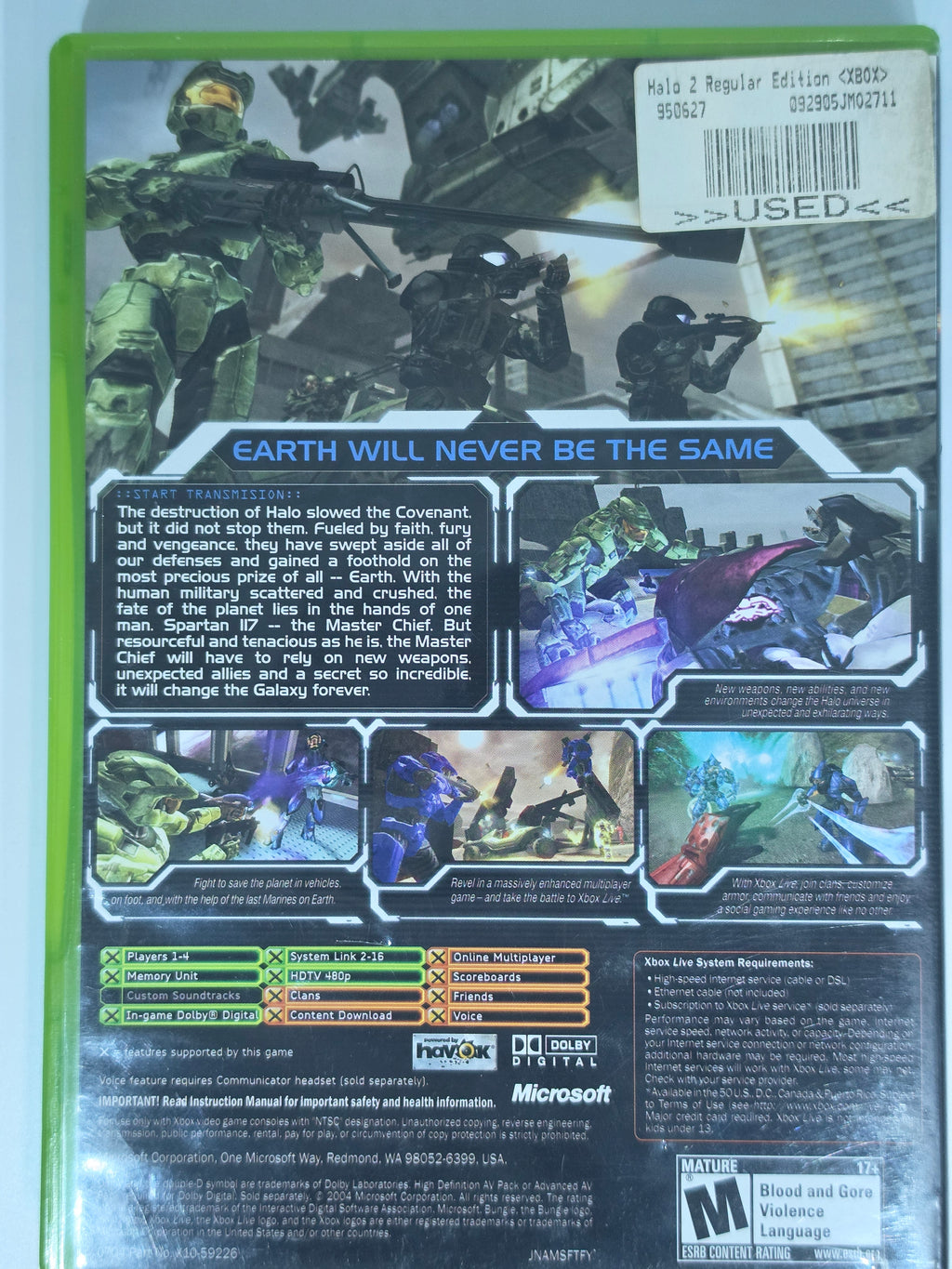Halo 2 Xbox CIB Complete Original Case and Manual
