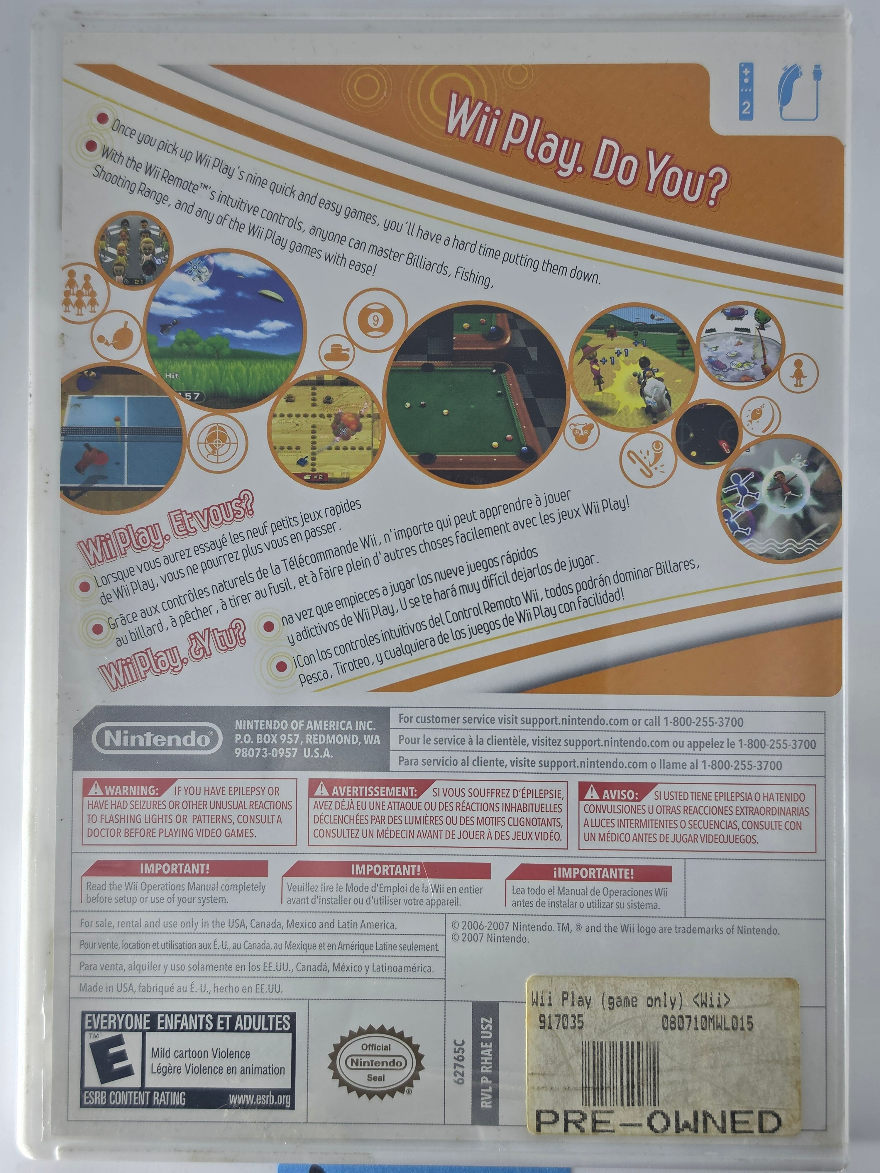 Wii Play Wii CIB Complete Case Manual Disc