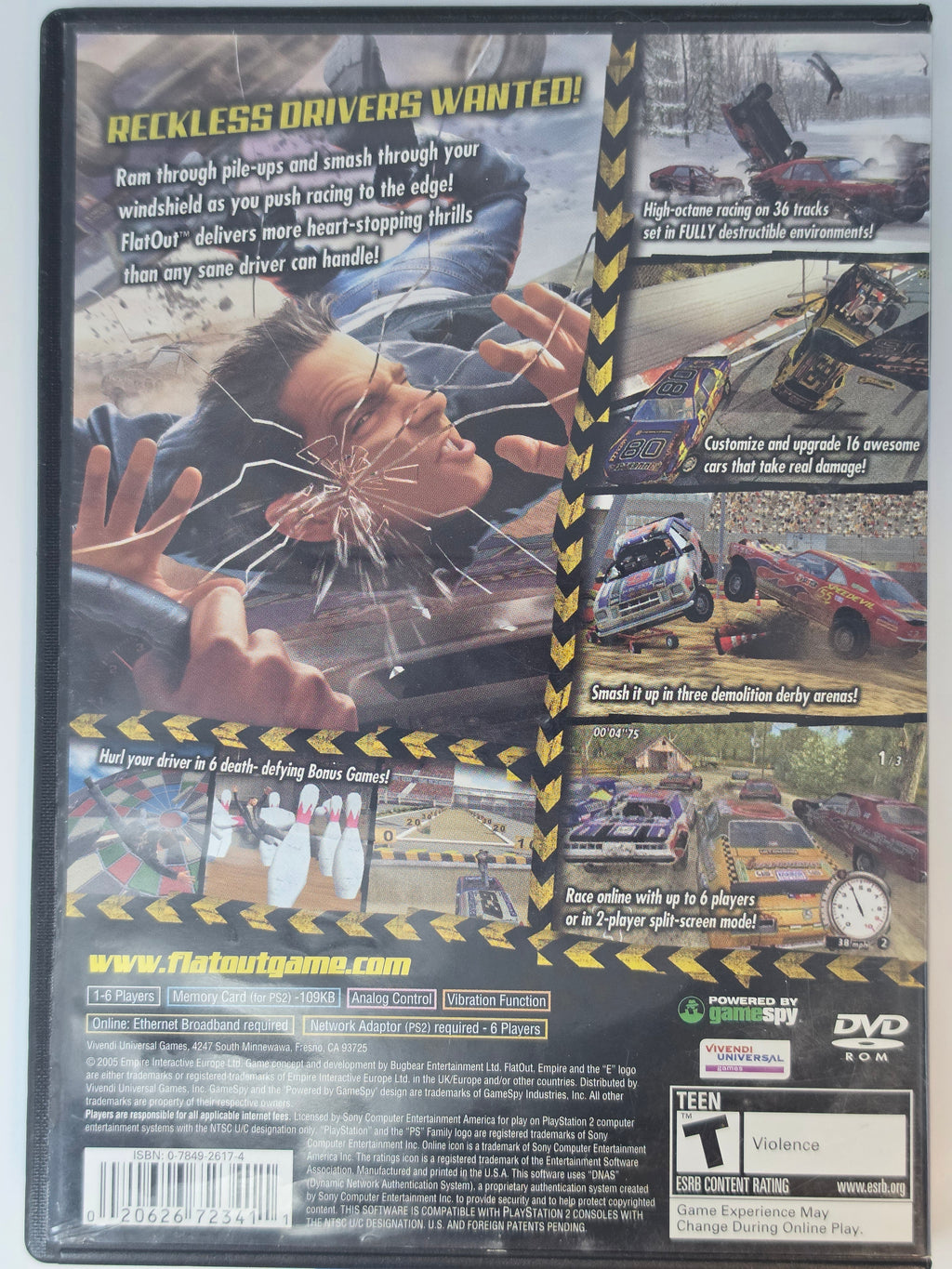 FlatOut PS2 CIB Racing Game Complete in Case
