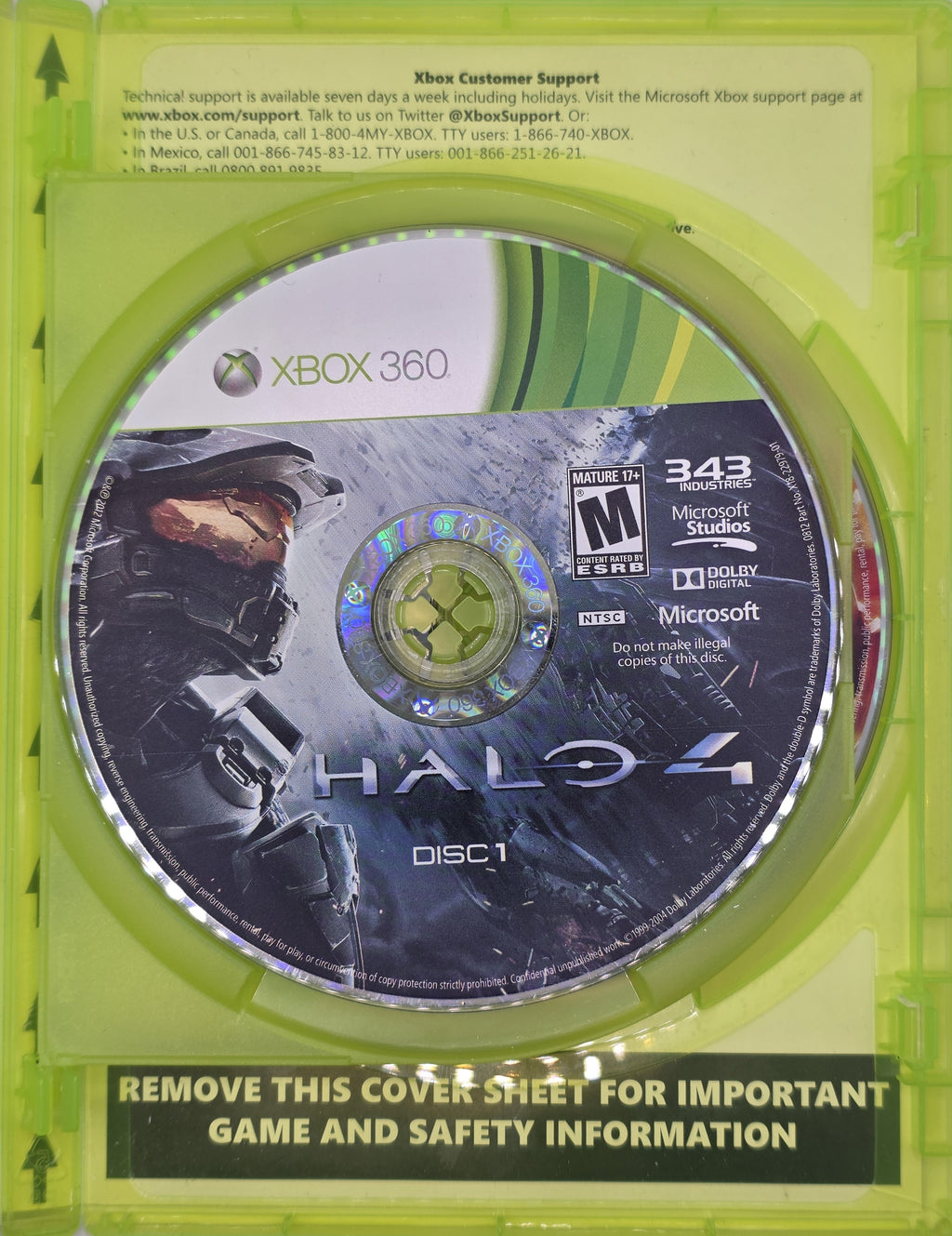 Halo 4 Xbox 360 Box + Game