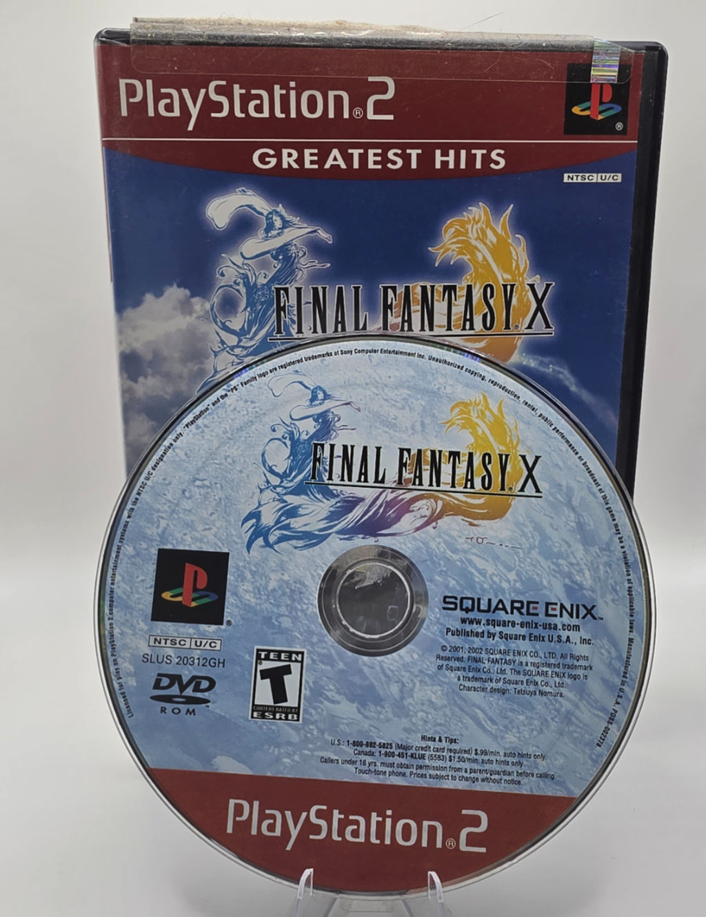 Final Fantasy X PS2 Greatest Hits Case and Disc