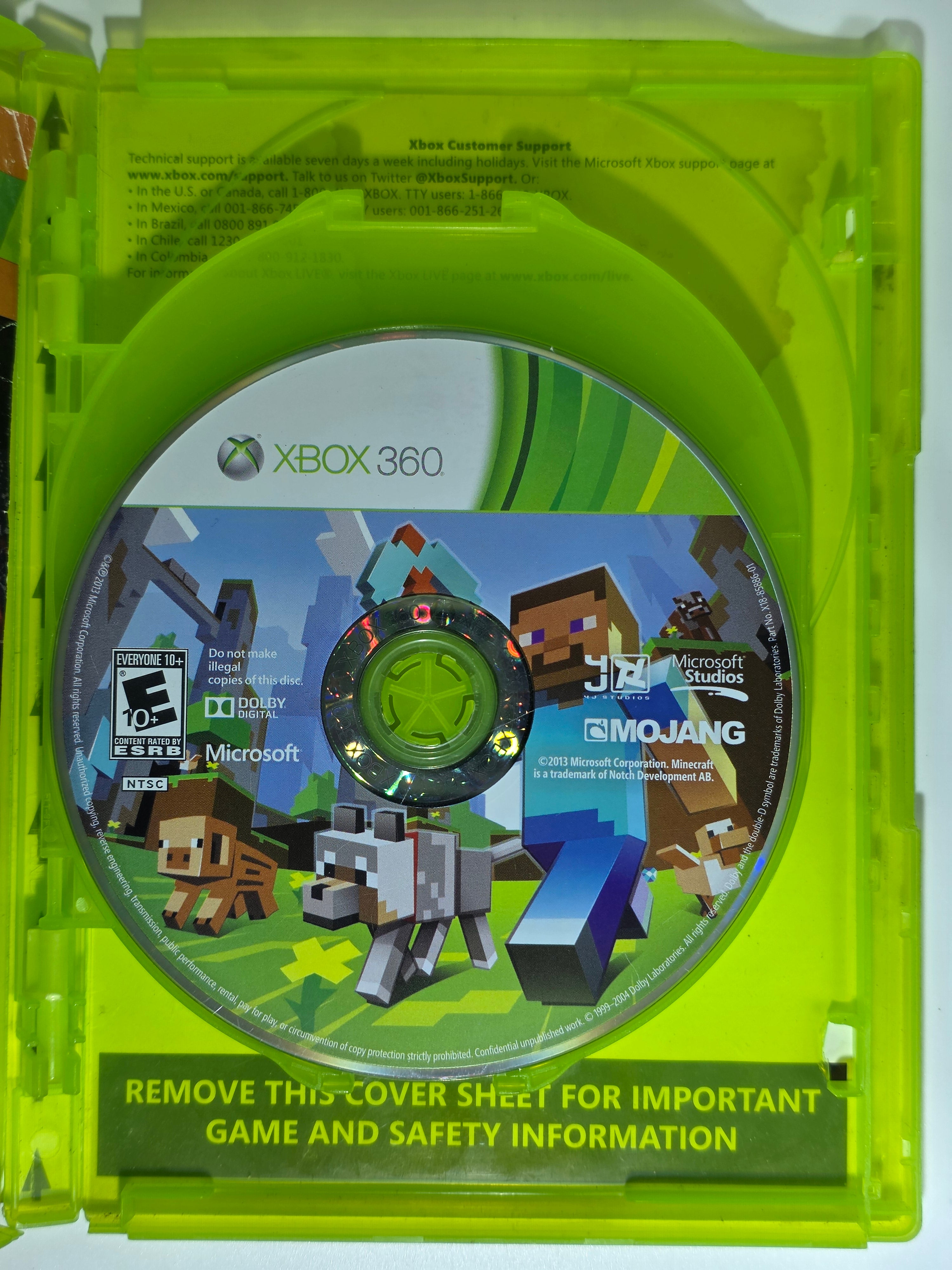Minecraft Xbox 360 Box + Game