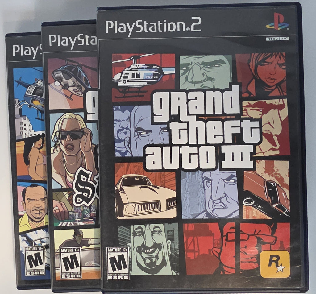 Grand Theft Auto Trilogy PS2 CIB CIB Original Case Manual No Slip