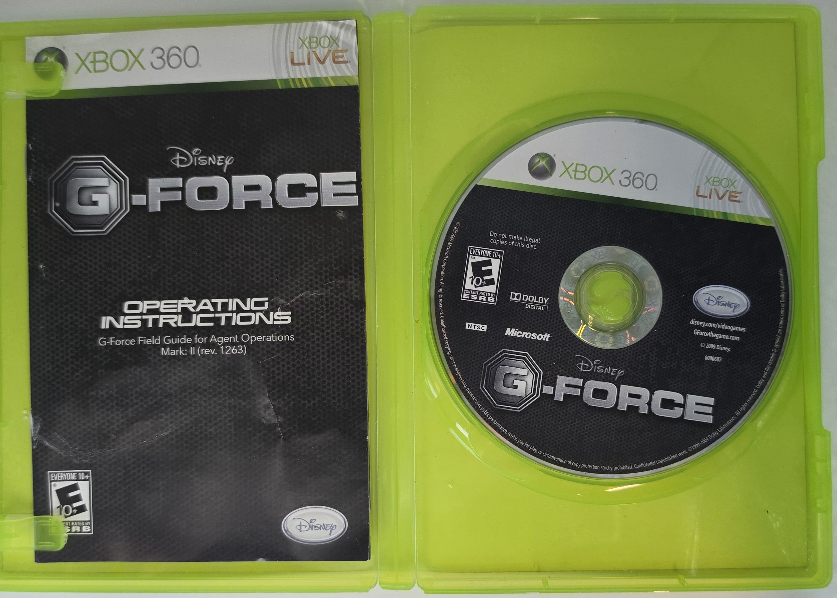 Disney G-Force Xbox 360 CIB Complete Case Manual Disc