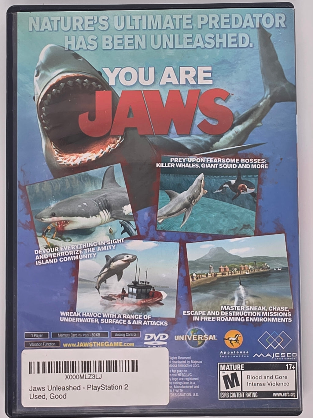 Jaws Unleashed PS2 CIB