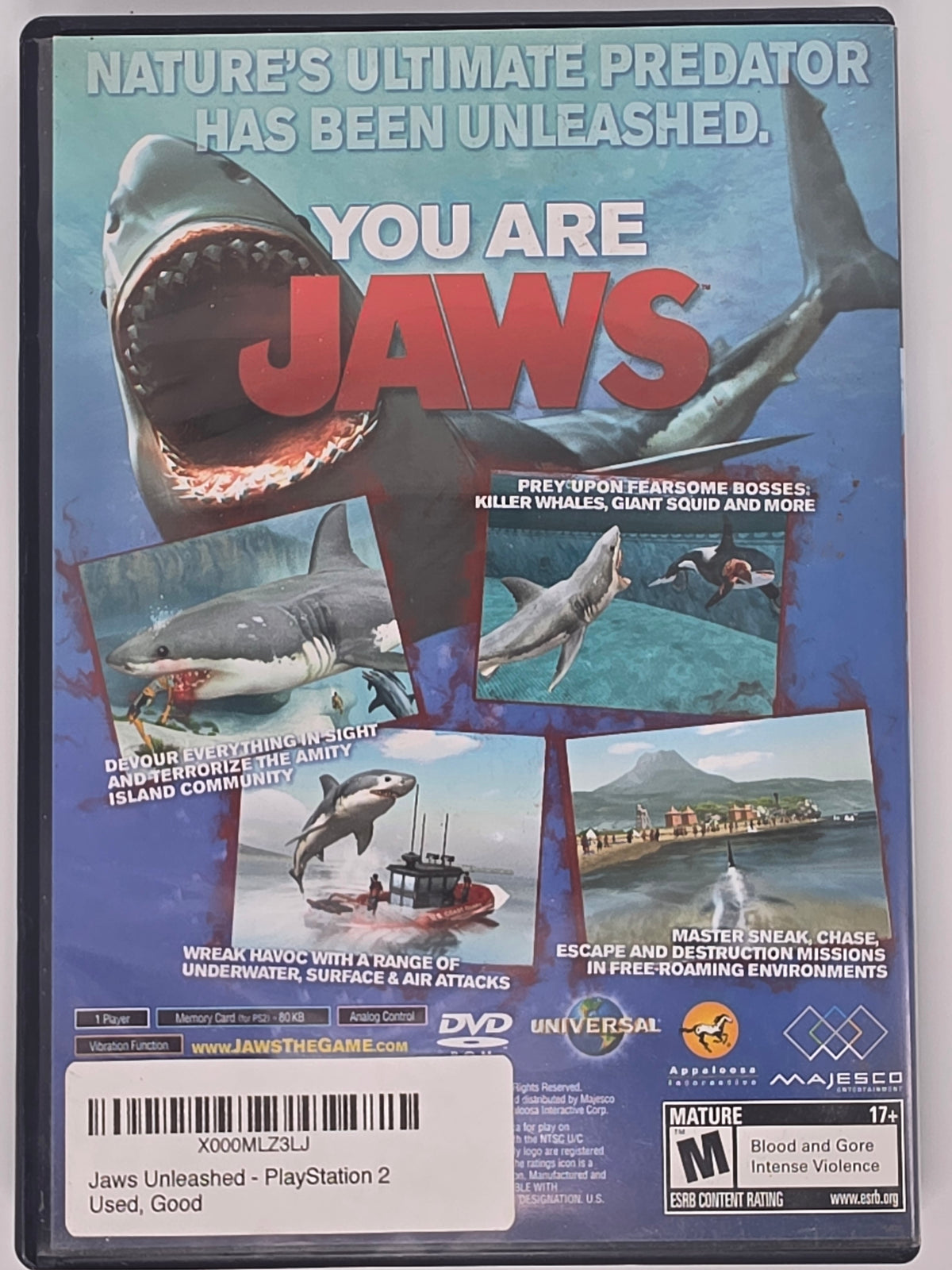 Jaws Unleashed PS2 CIB