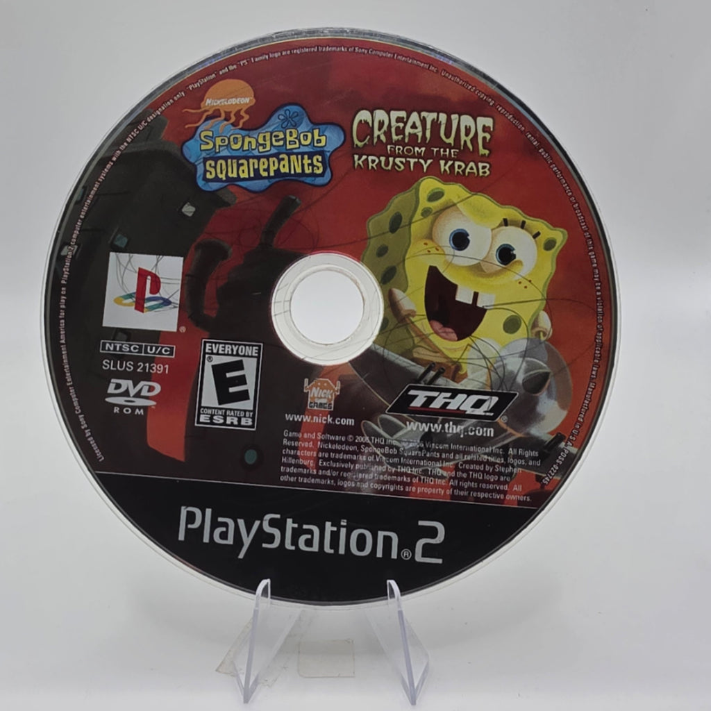 SpongeBob SquarePants Creature from the Krusty Krab PS2 Disc Only