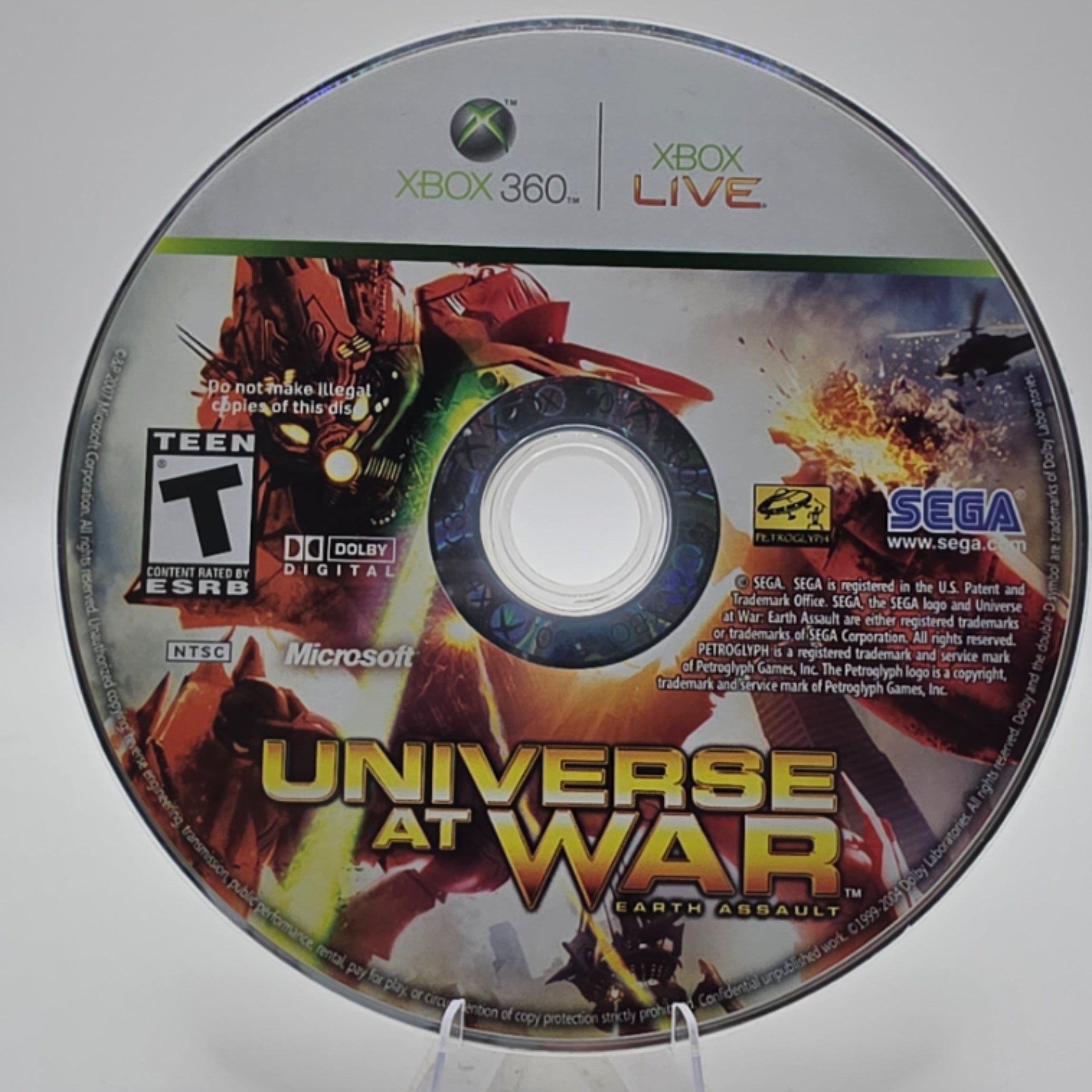 Universe at War Earth Assault Xbox 360 Disc Only