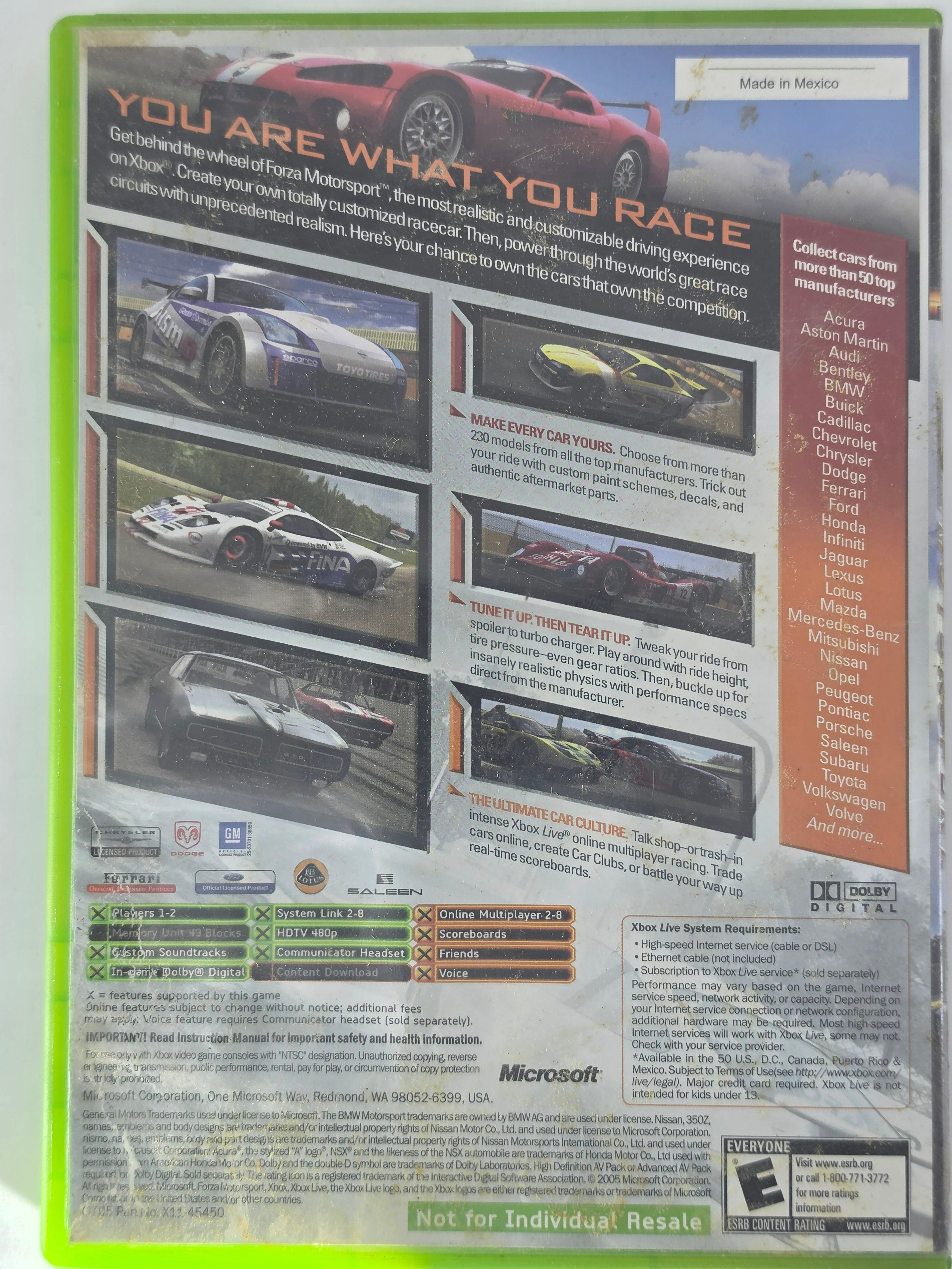 Forza Motorsport Xbox Box+Game Tested