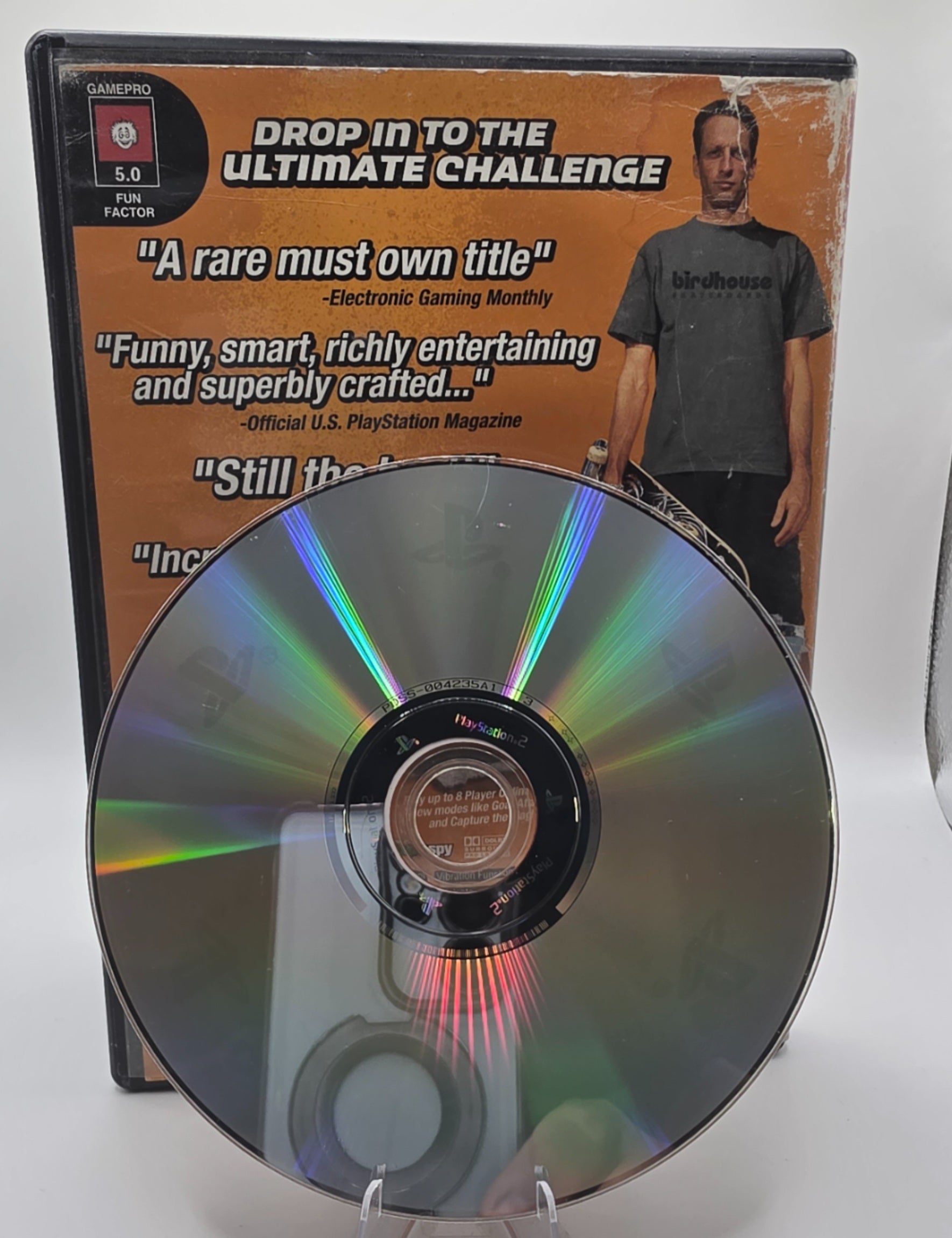Tony Hawk's Pro Skater 4 PS2 Case and Disc water damage