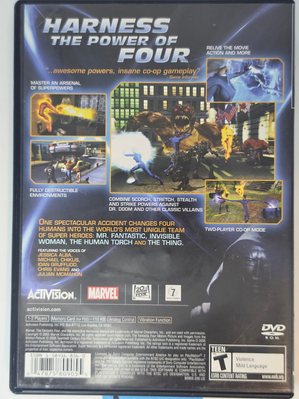 Fantastic 4 PS2 CIB Marvel Superhero Action Game Complete