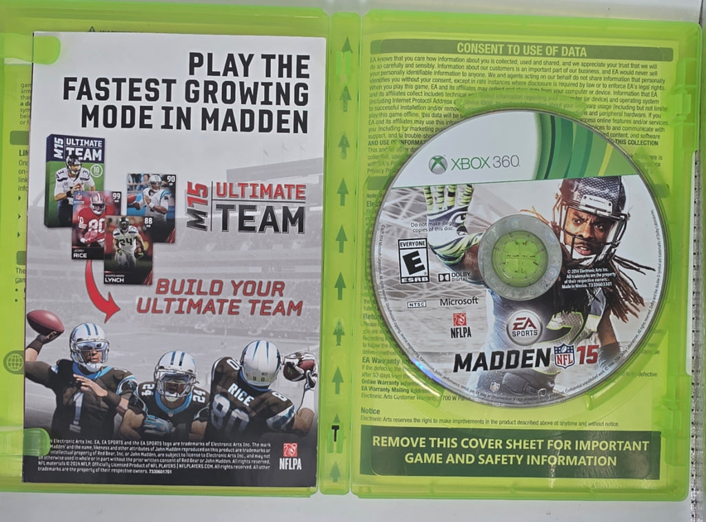 Madden NFL 15 Xbox 360 CIB Tested Working