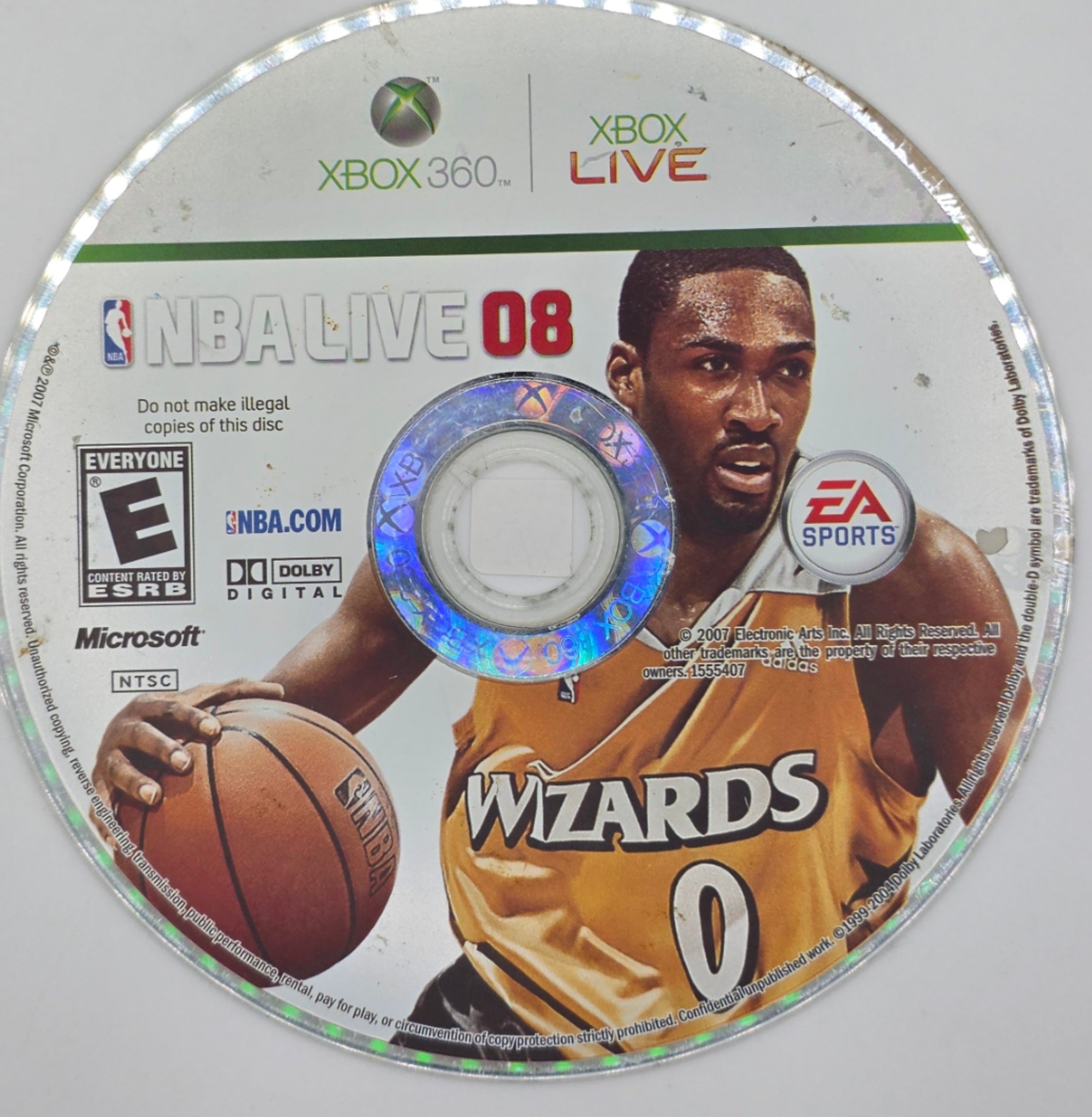 NBA Live 08 Xbox 360 Disc Only Basketball Game EA Sports
