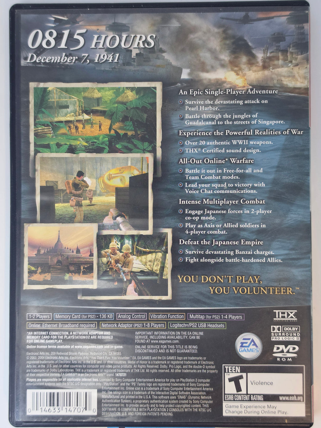 Medal of Honor Rising Sun PS2 Greatest Hits CIB