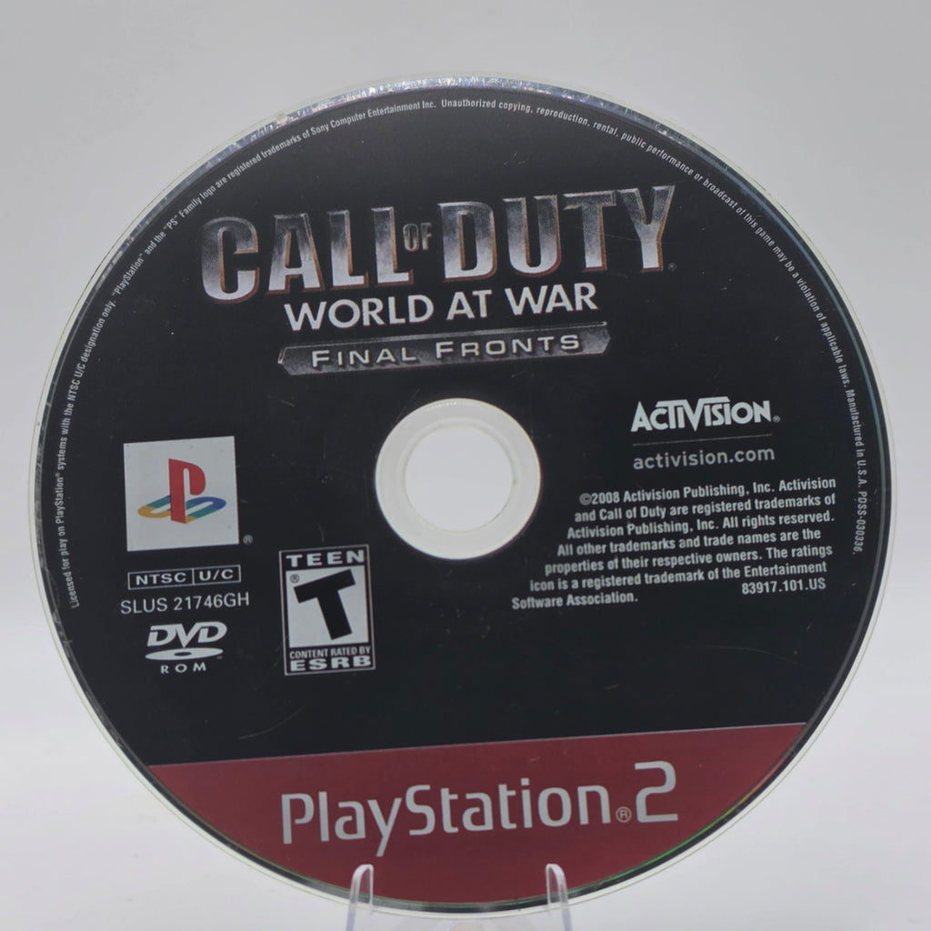 Call of Duty World at War Final Fronts PS2 Disc Only Tested Working