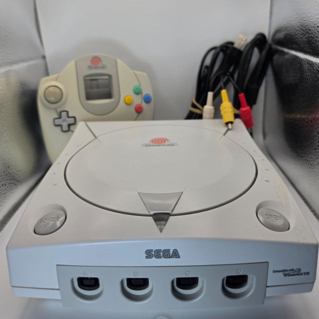 Sega Dreamcast Console with Controller and AV/Power Cables Tested Working Sega D