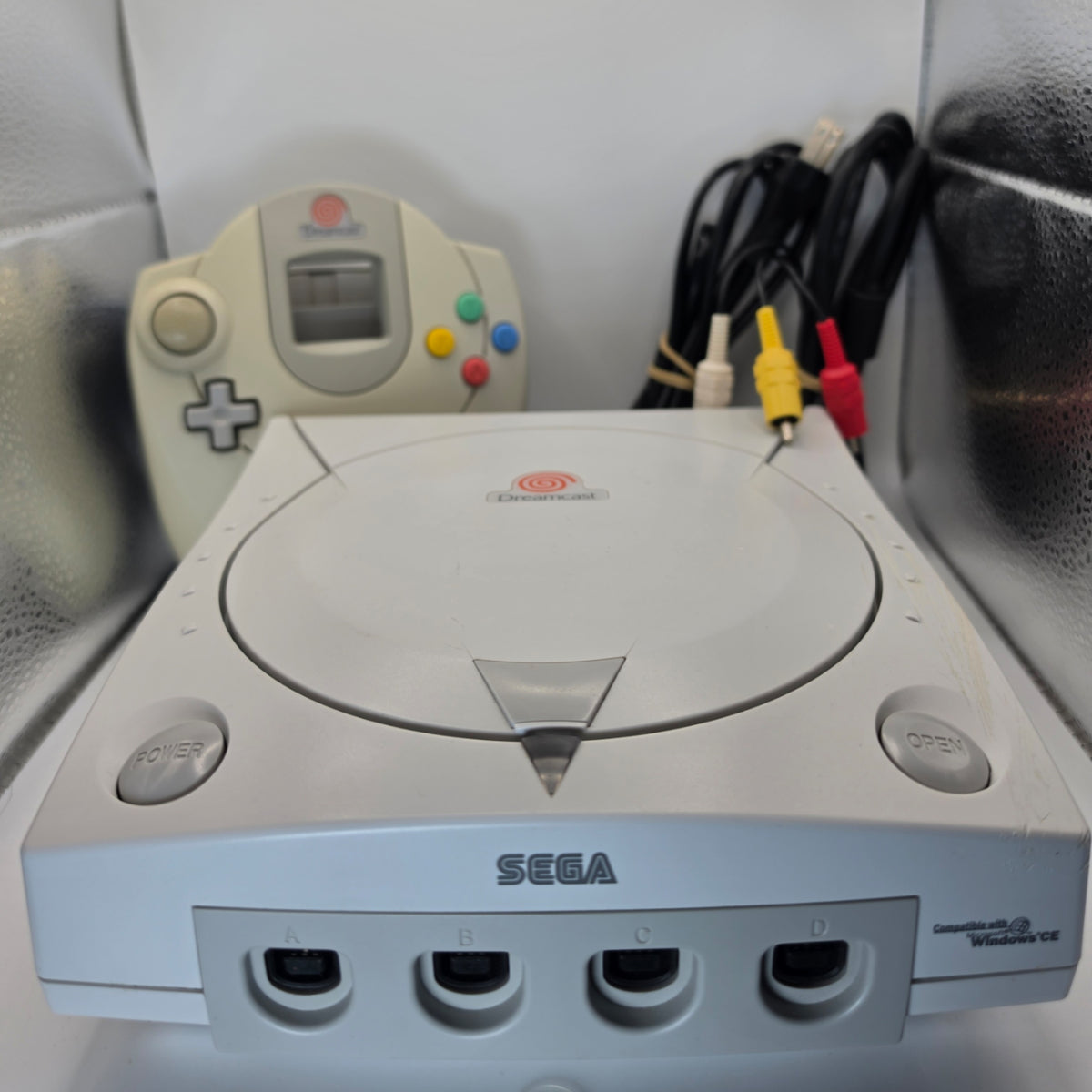 Sega Dreamcast Console with Controller and AV/Power Cables Tested Working Sega D