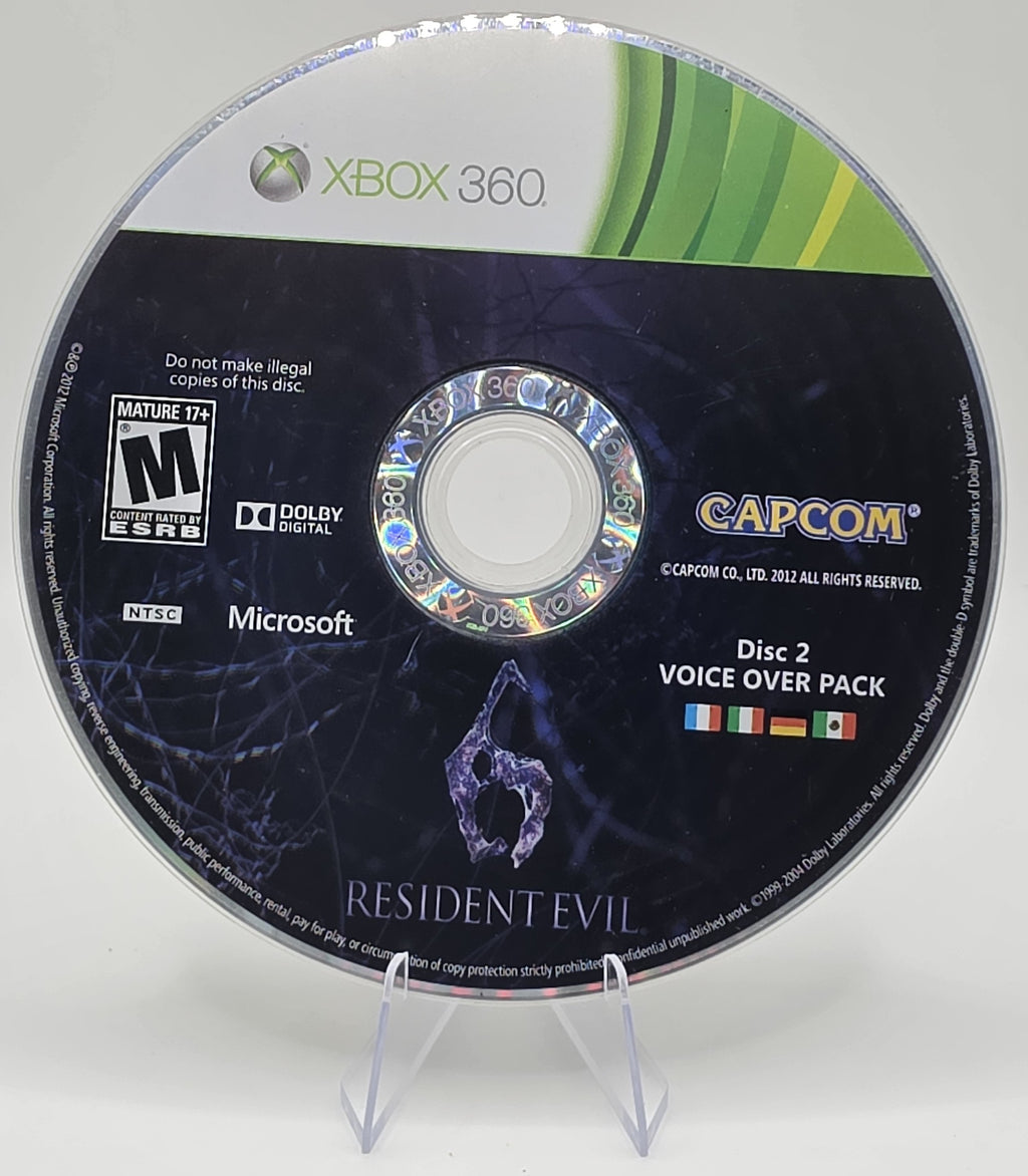 Resident Evil 6 Xbox 360 Disc Only Game 2-Disc Set