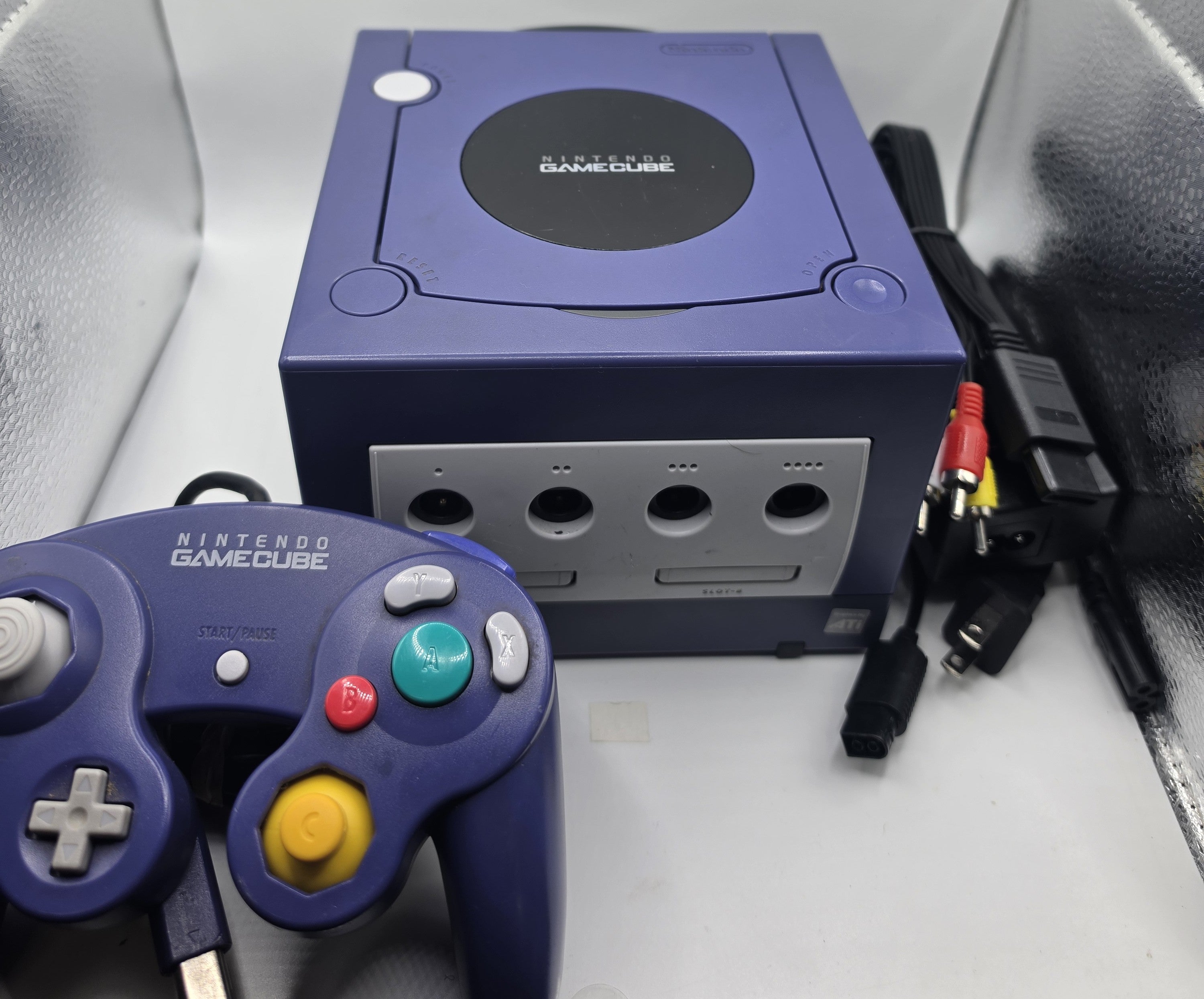 Nintendo PICOBOOT Mod Indigo GameCube Console Controller and Cords GameCube Cont