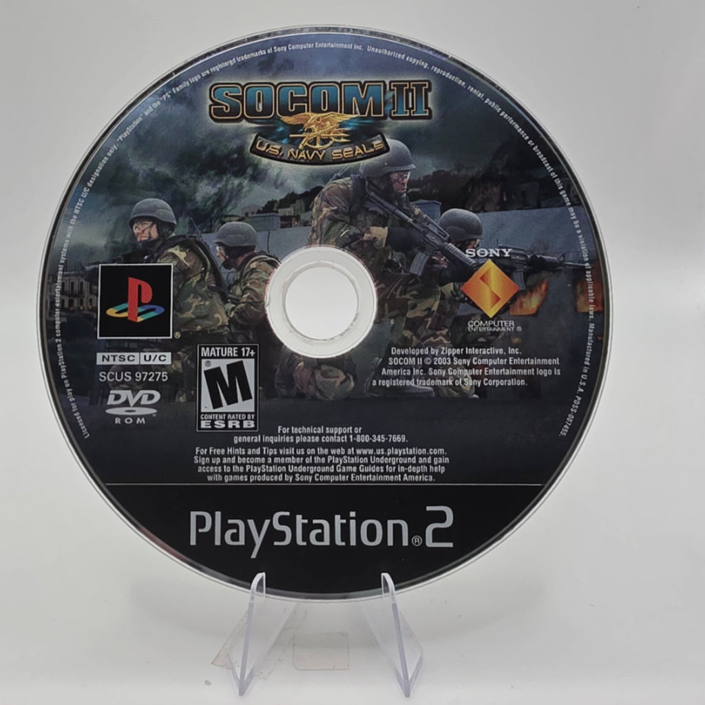 SOCOM II U.S. Navy SEALs PS2 Disc Only Tactical Shooter Game