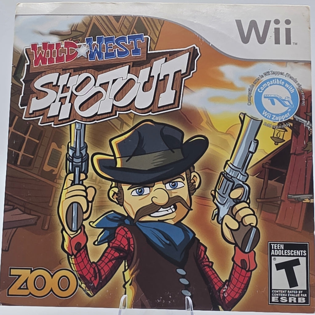 Wild West Shootout Wii Western Shooter Game Box+Disc