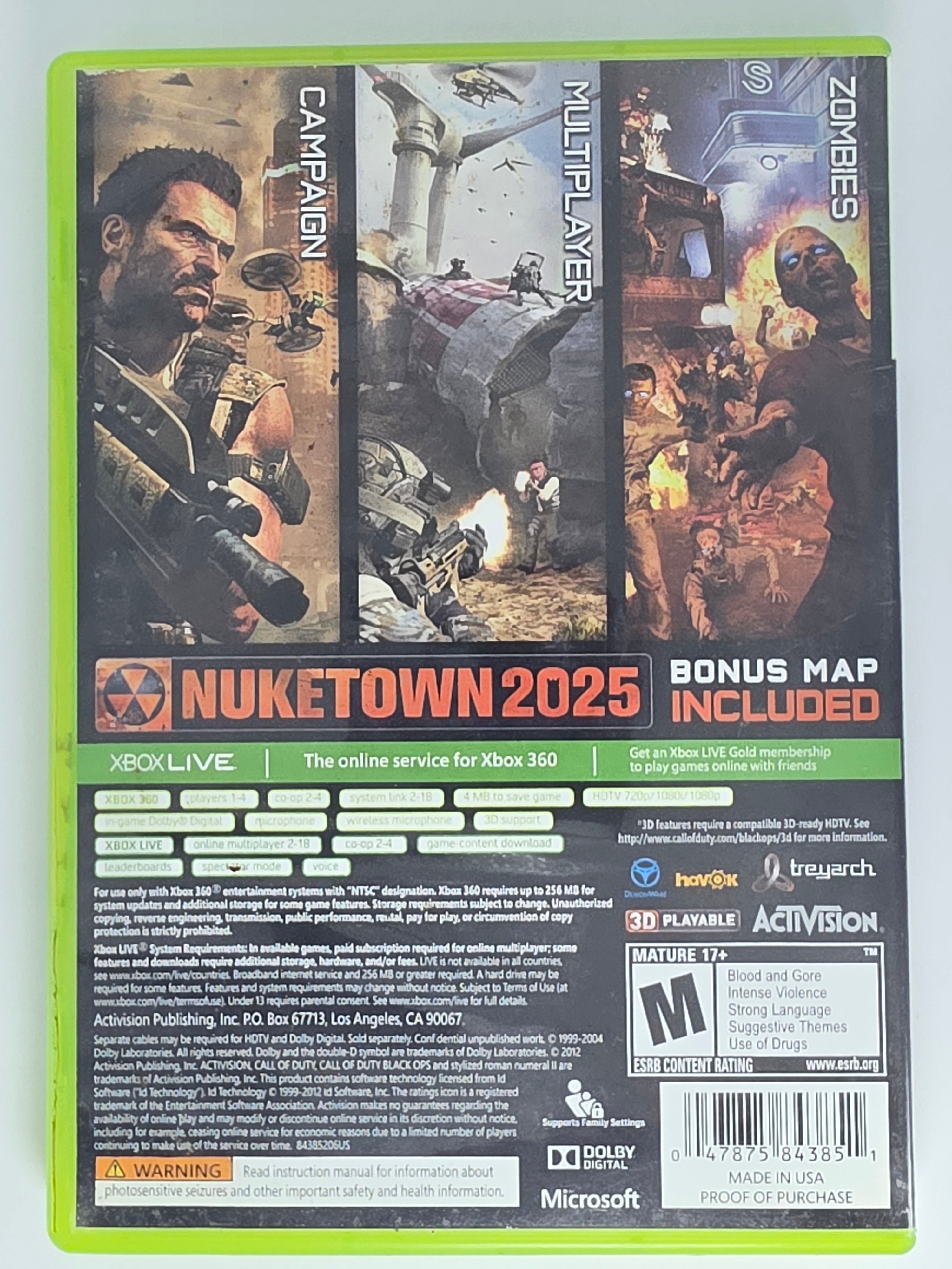 Call of Duty Black Ops II Xbox 360 CIB Complete Case Manual Disc