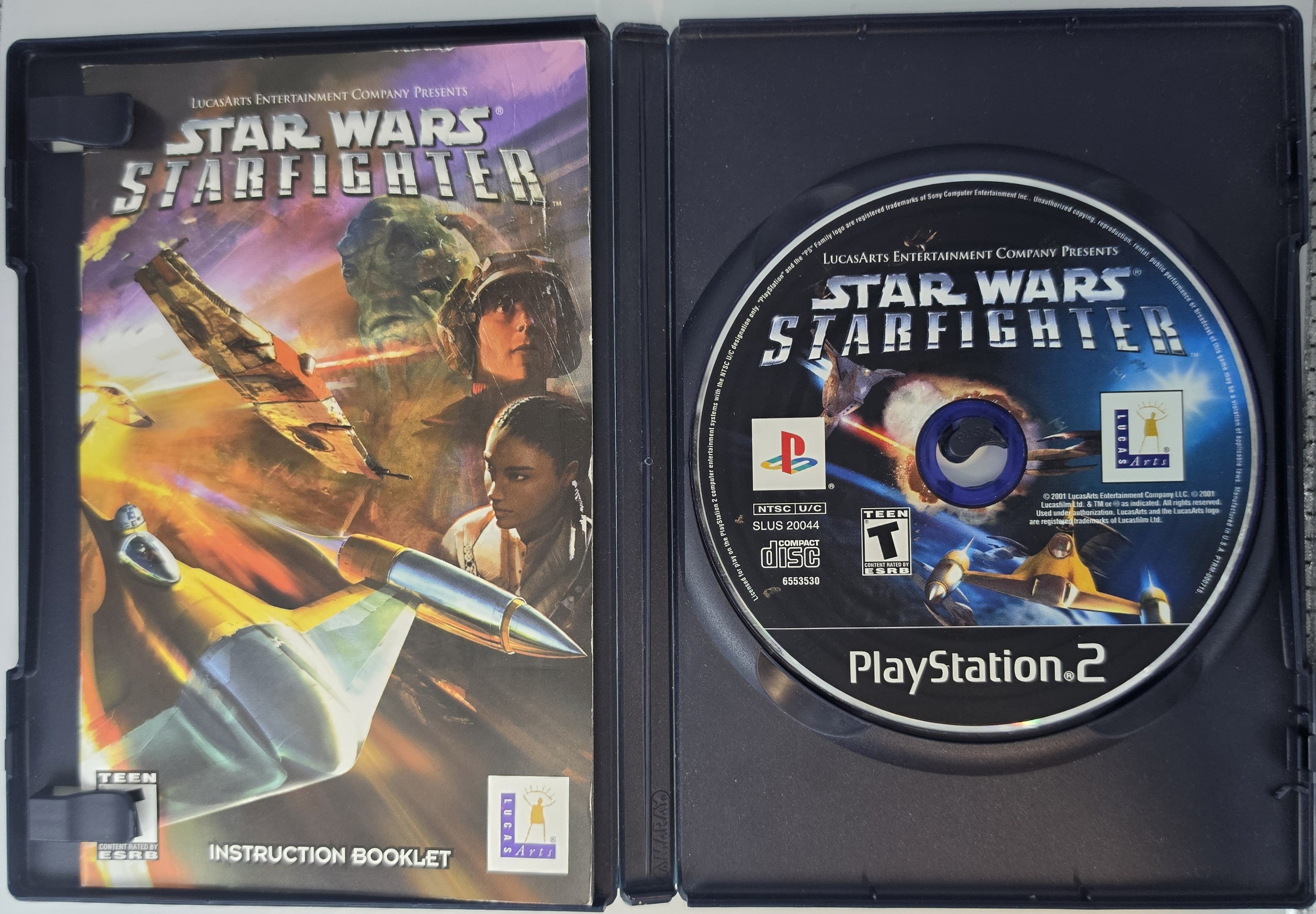 Star Wars Starfighter PS2 CIB Complete Case Manual Disc