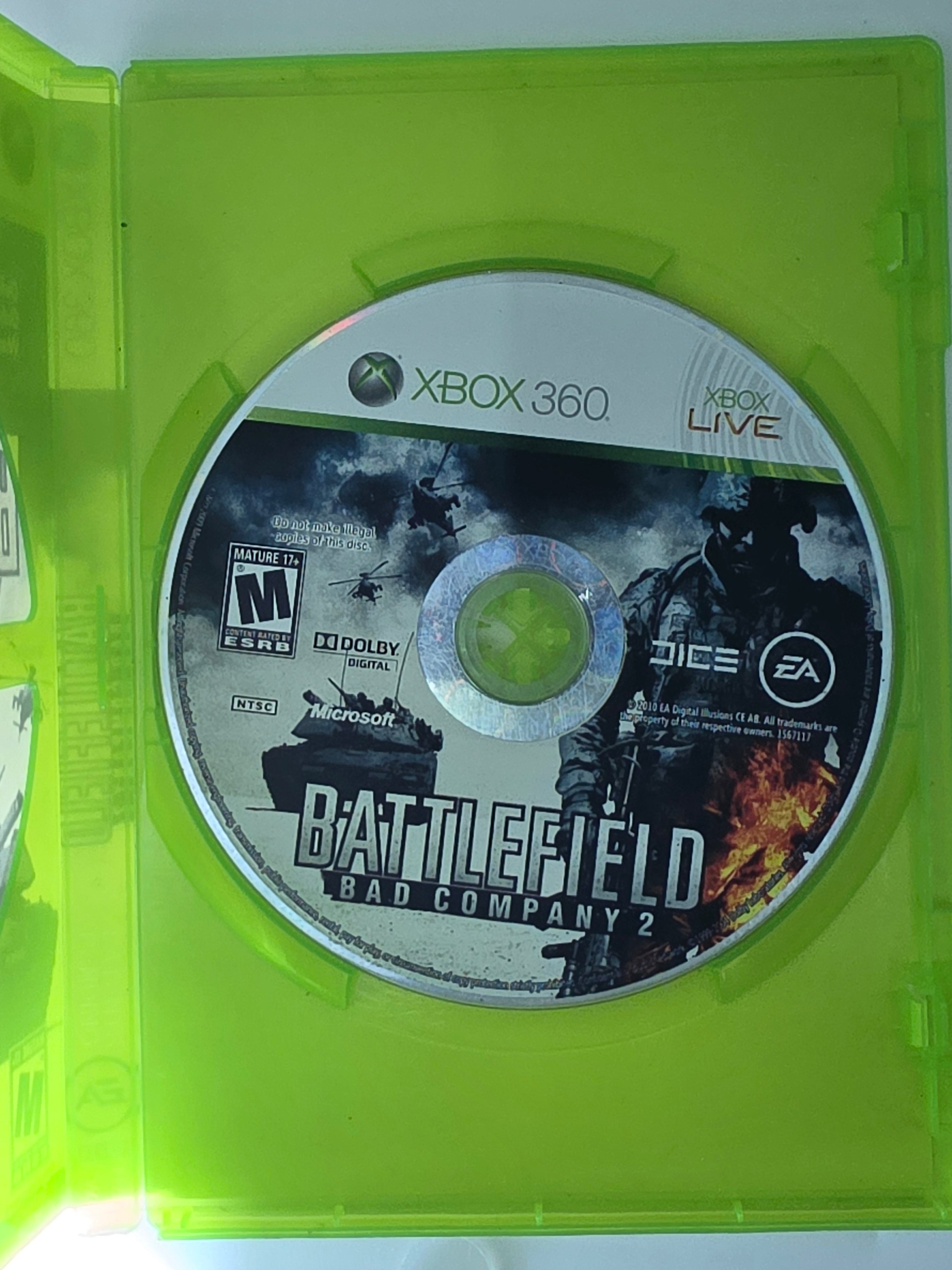 Battlefield Bad Company 2 Xbox 360 Case and Disc Good Condition
