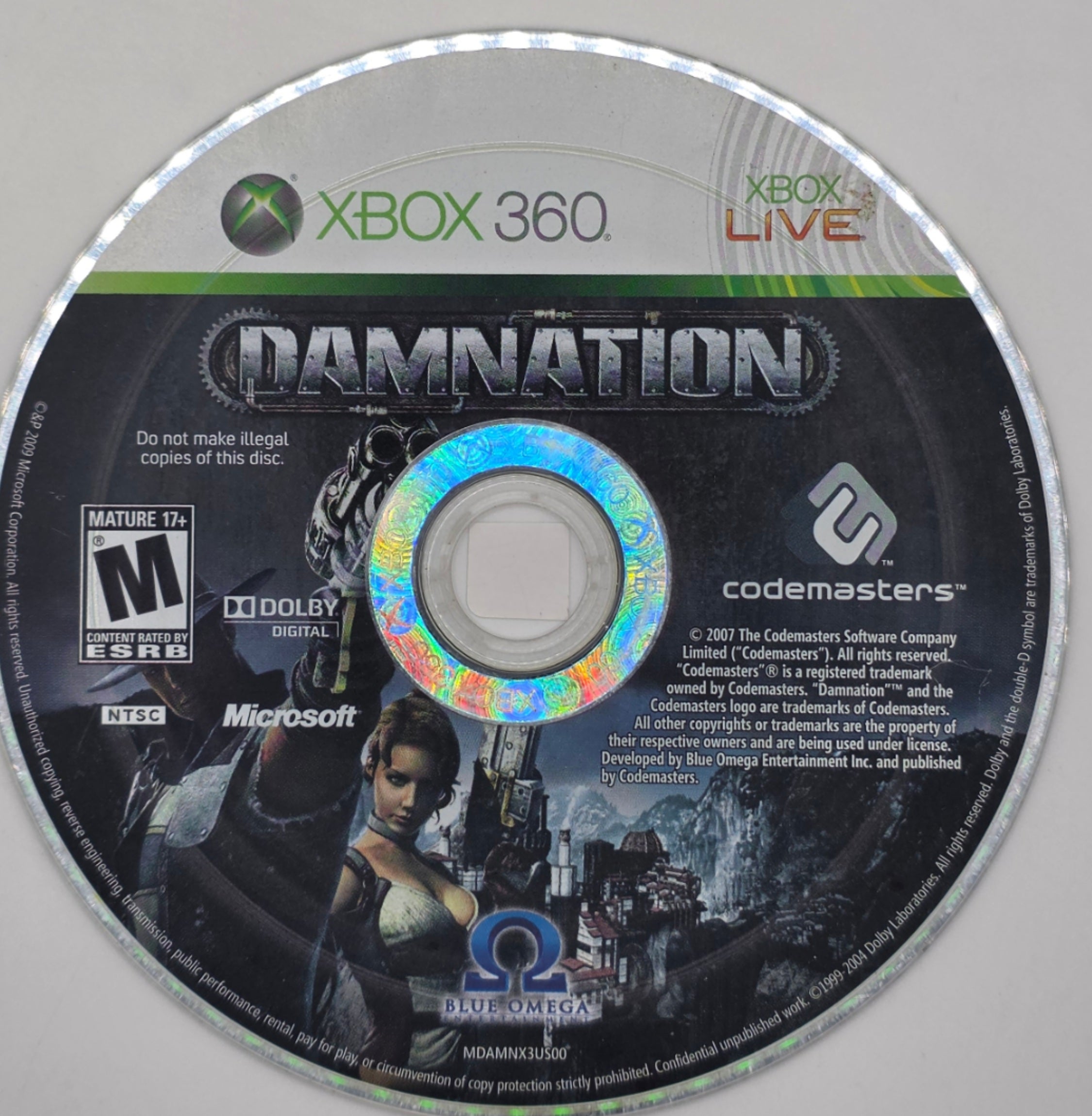Damnation Xbox 360 Disc Only