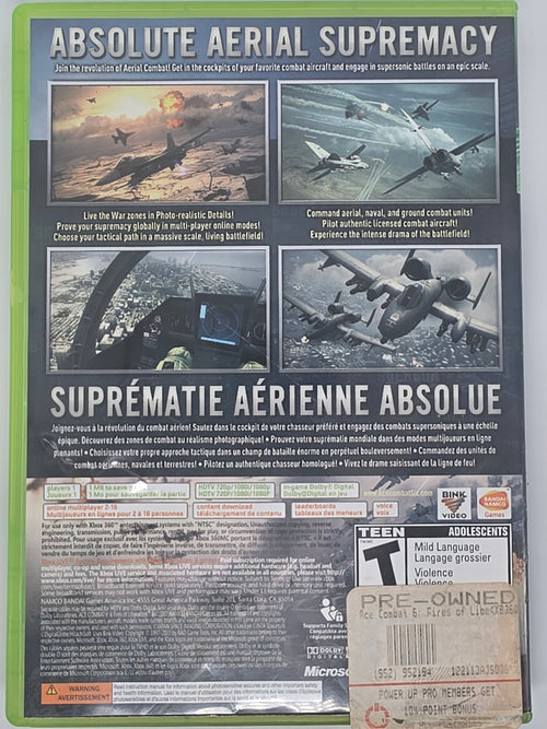 Ace Combat 6 Fires of Liberation Xbox 360 CIB Tested Working