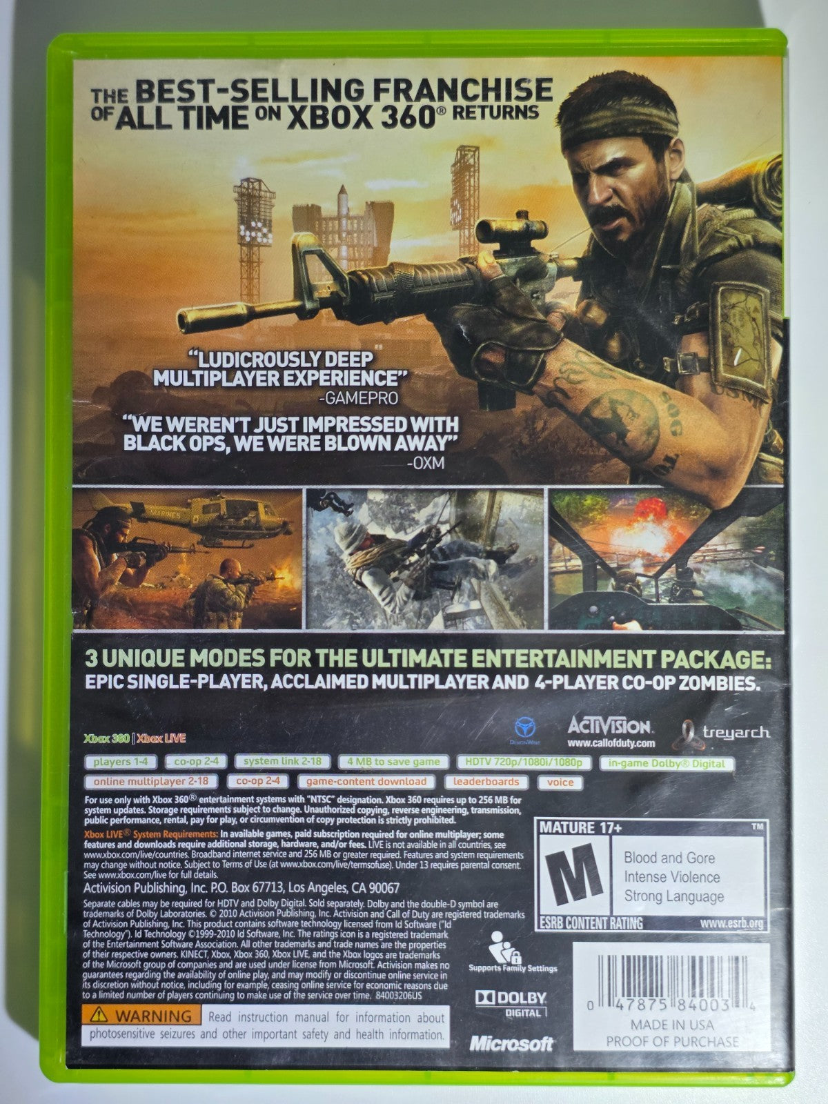 Call of Duty: Black Ops - Xbox 360 - Authentic & Tested