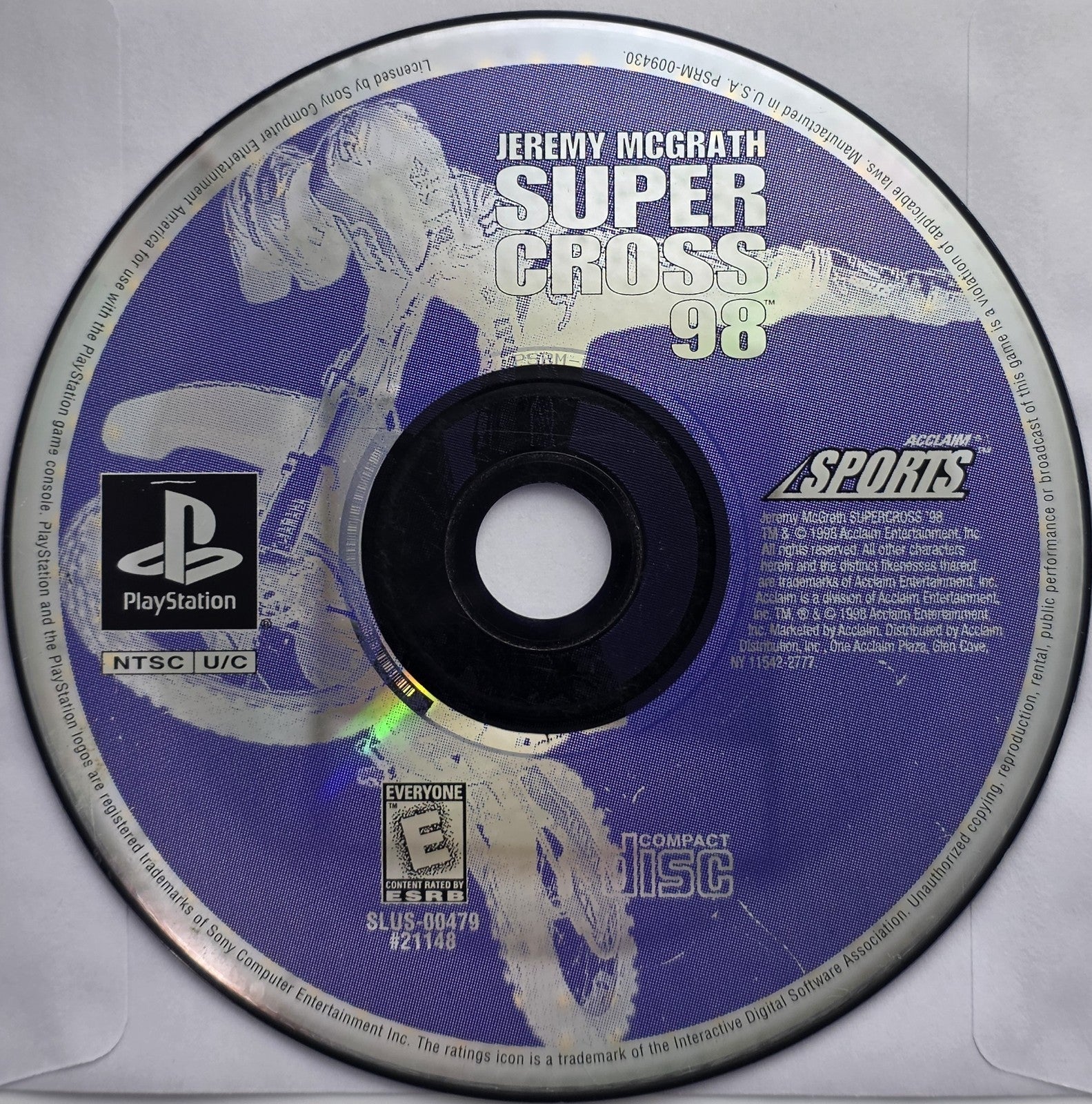 PS1 Jeremy McGrath Supercross 98 - Sony PlayStation 1 - Authentic & Tested