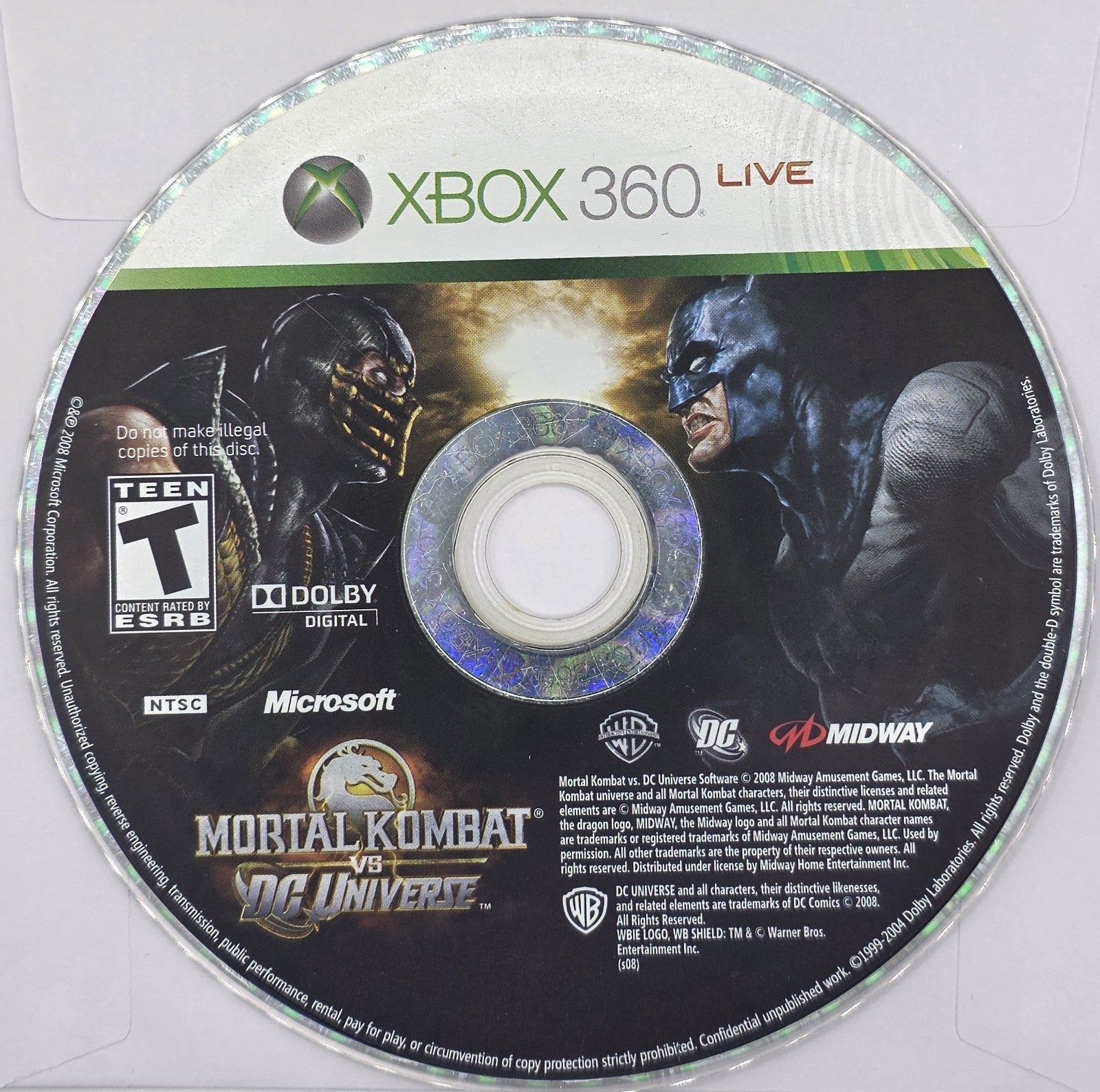 Mortal Kombat vs. DC Universe - Xbox 360 - Authentic & Tested