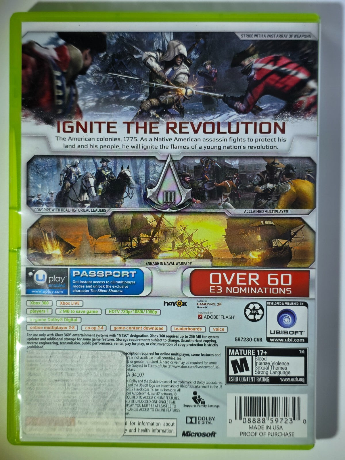 Assassin's Creed III (GameStop Edition) - Xbox 360 - Authentic & Tested