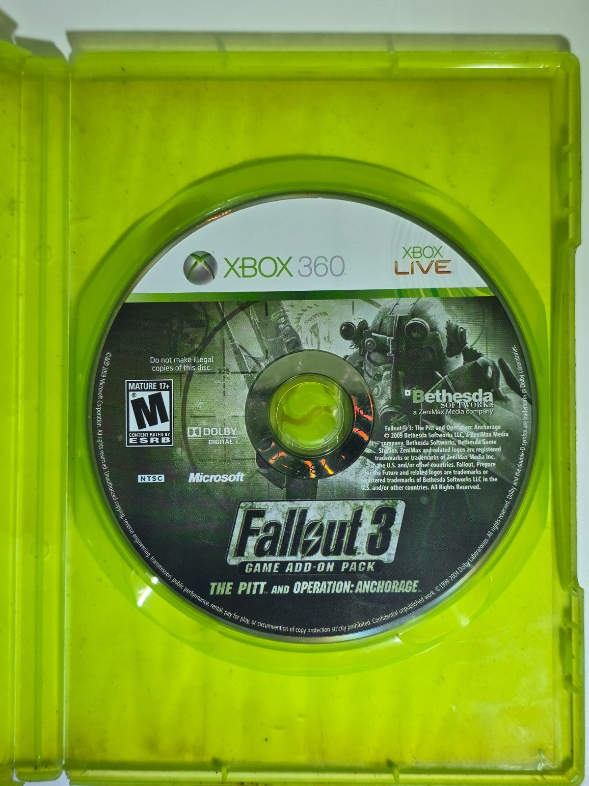 Fallout 3 Game Add-On Pack: The Pitt & Operation: Anchorage - Xbox 360 - Authent