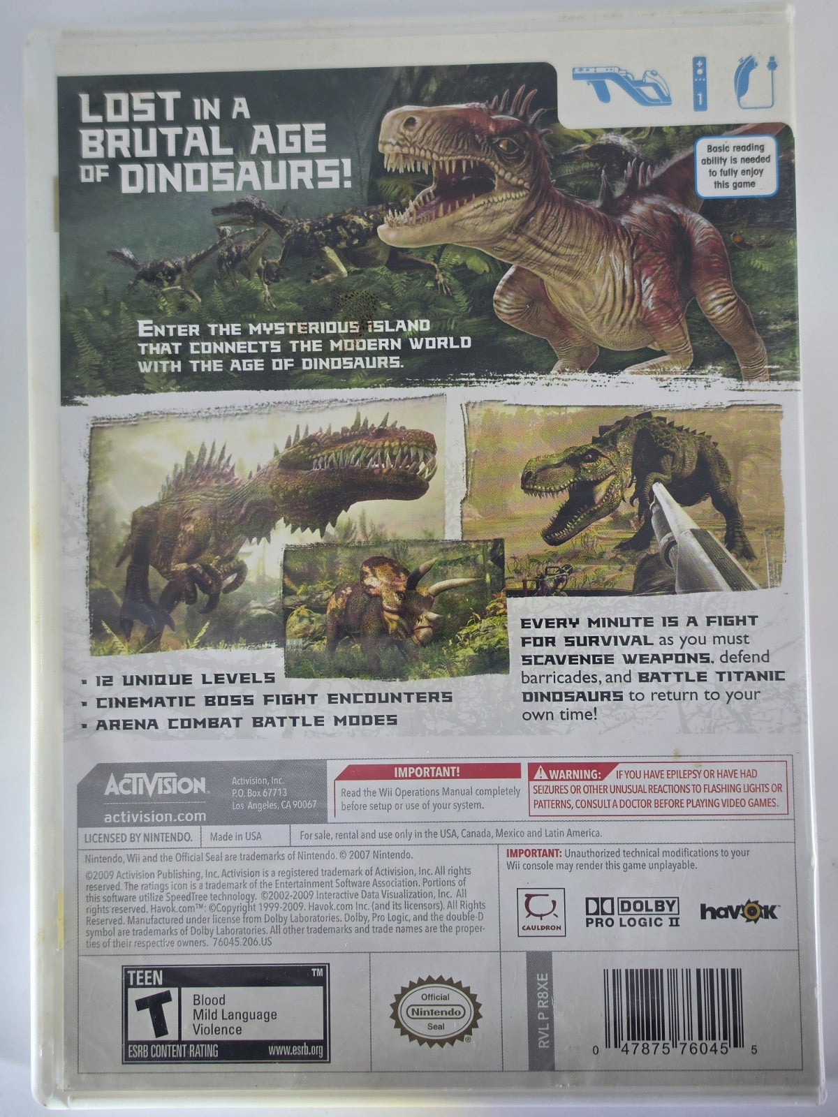 Jurassic: The Hunted (Nintendo Wii, 2009)