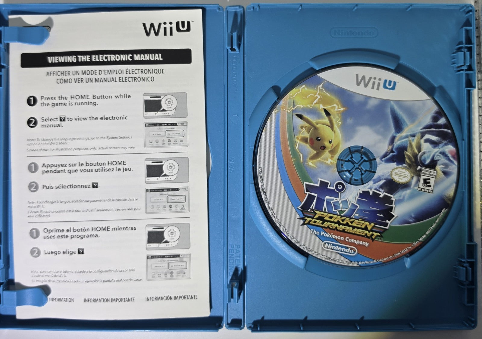 Pokkén Tournament Wii U Authentic - CIB - Tested