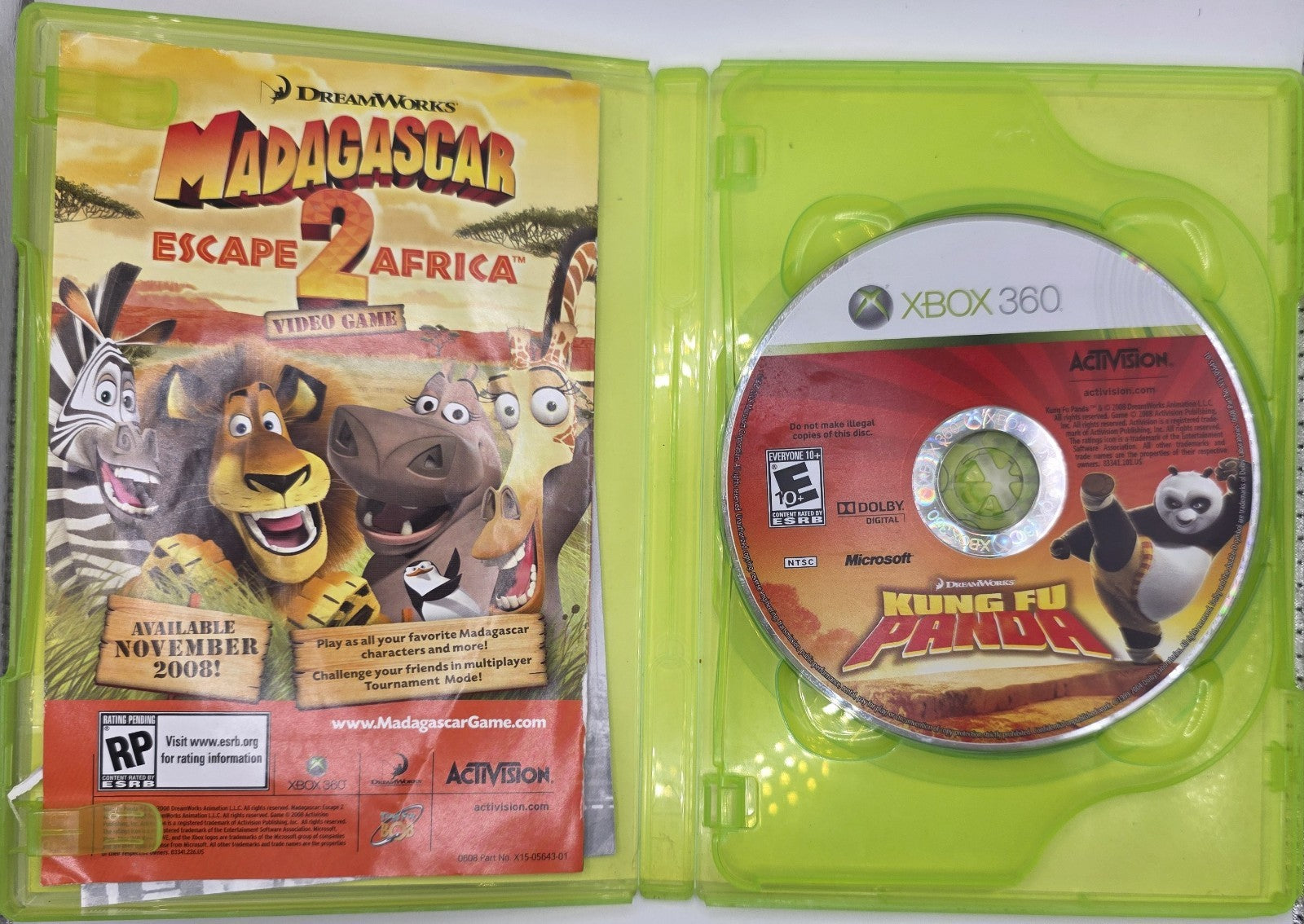 LEGO Indiana Jones & Kung Fu Panda Double Pack - Xbox 360 (CIB)