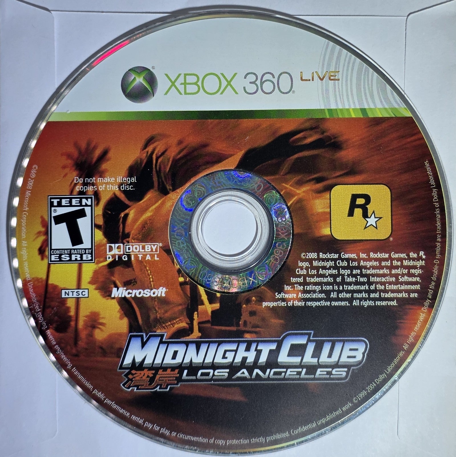 Midnight Club: Los Angeles - Xbox 360 - Authentic & Tested