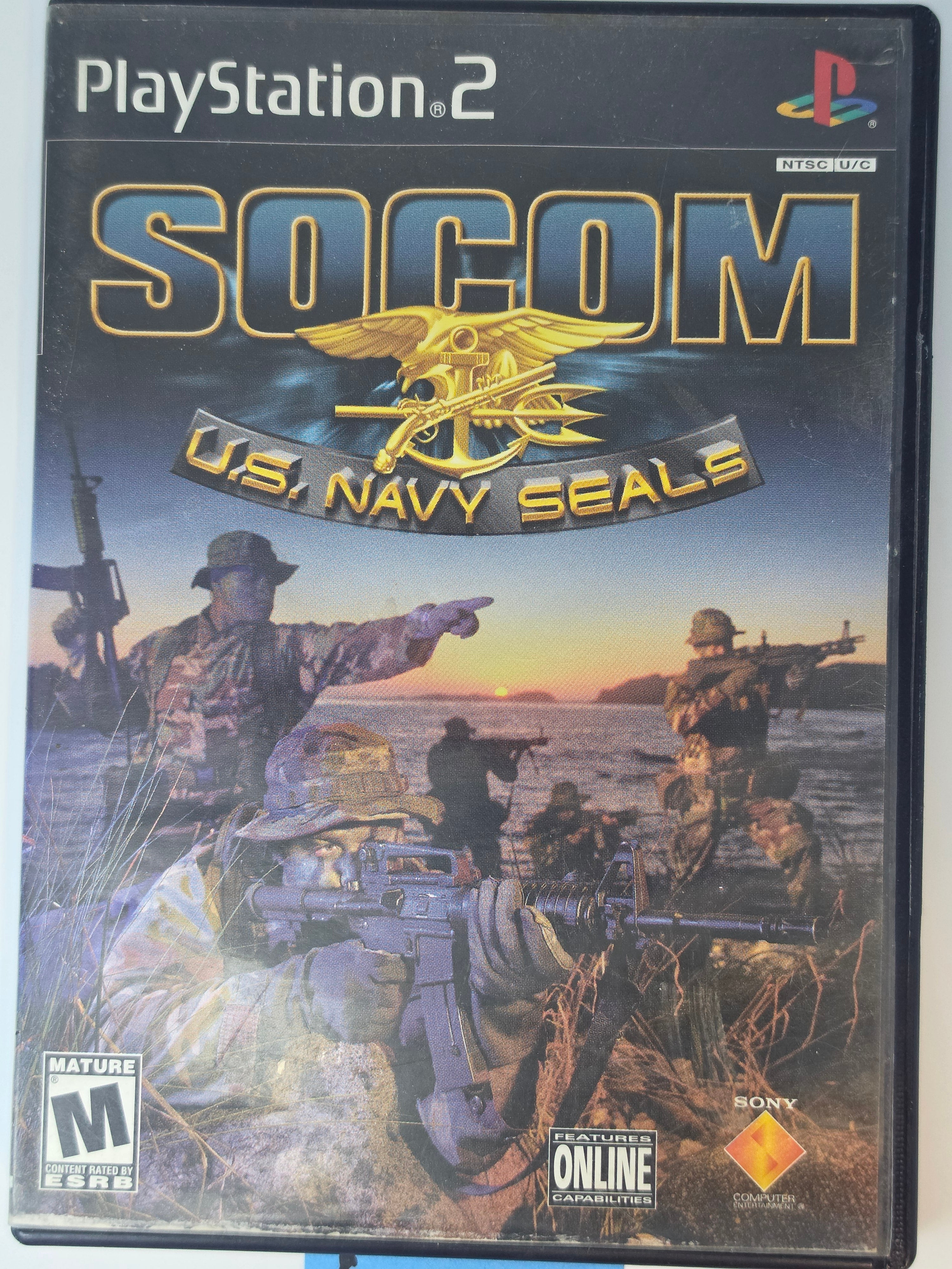 SOCOM U.S. Navy SEALs PS2 CIB Complete Case Manual Disc