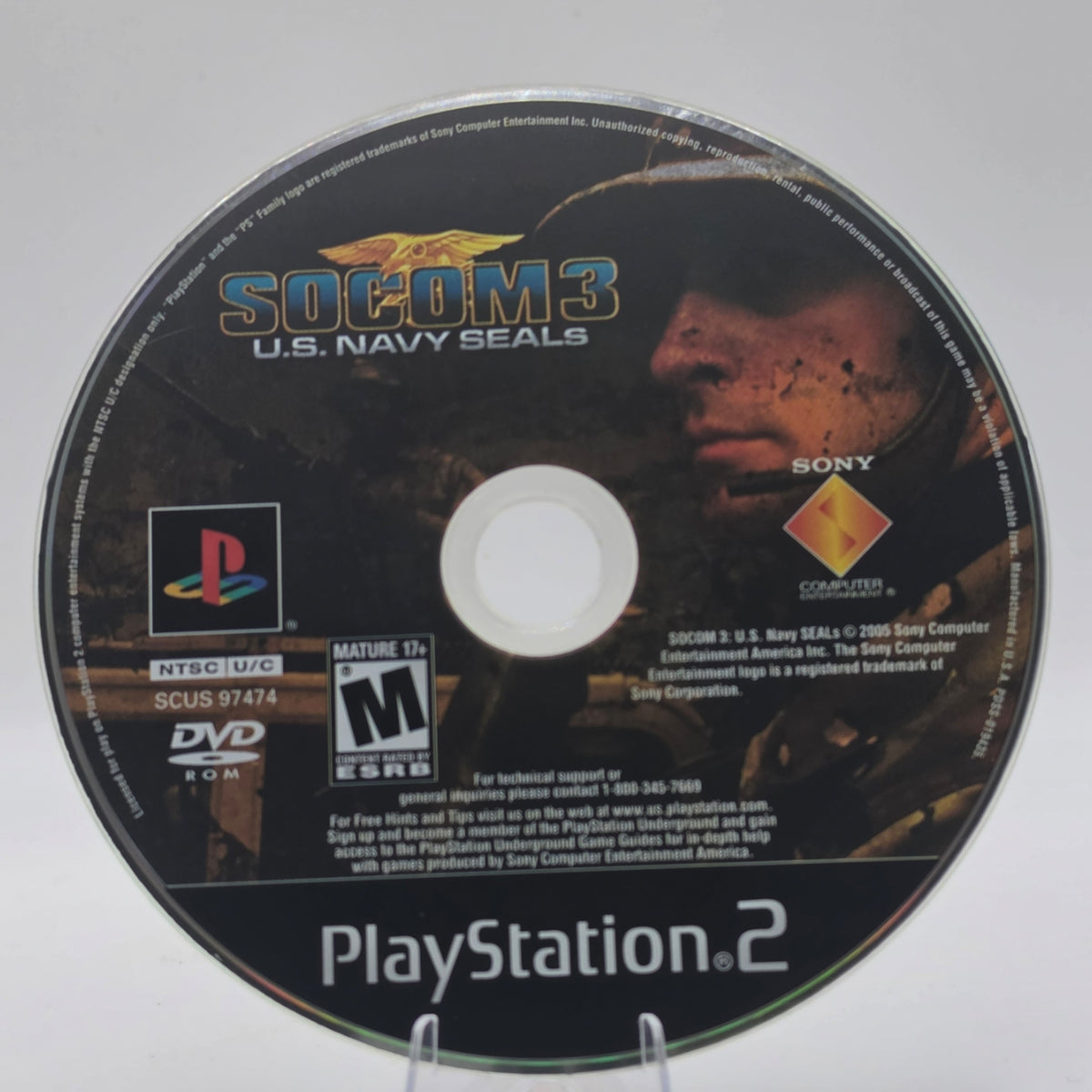 SOCOM 3 U.S. Navy SEALs PS2 Disc Only Tested Working