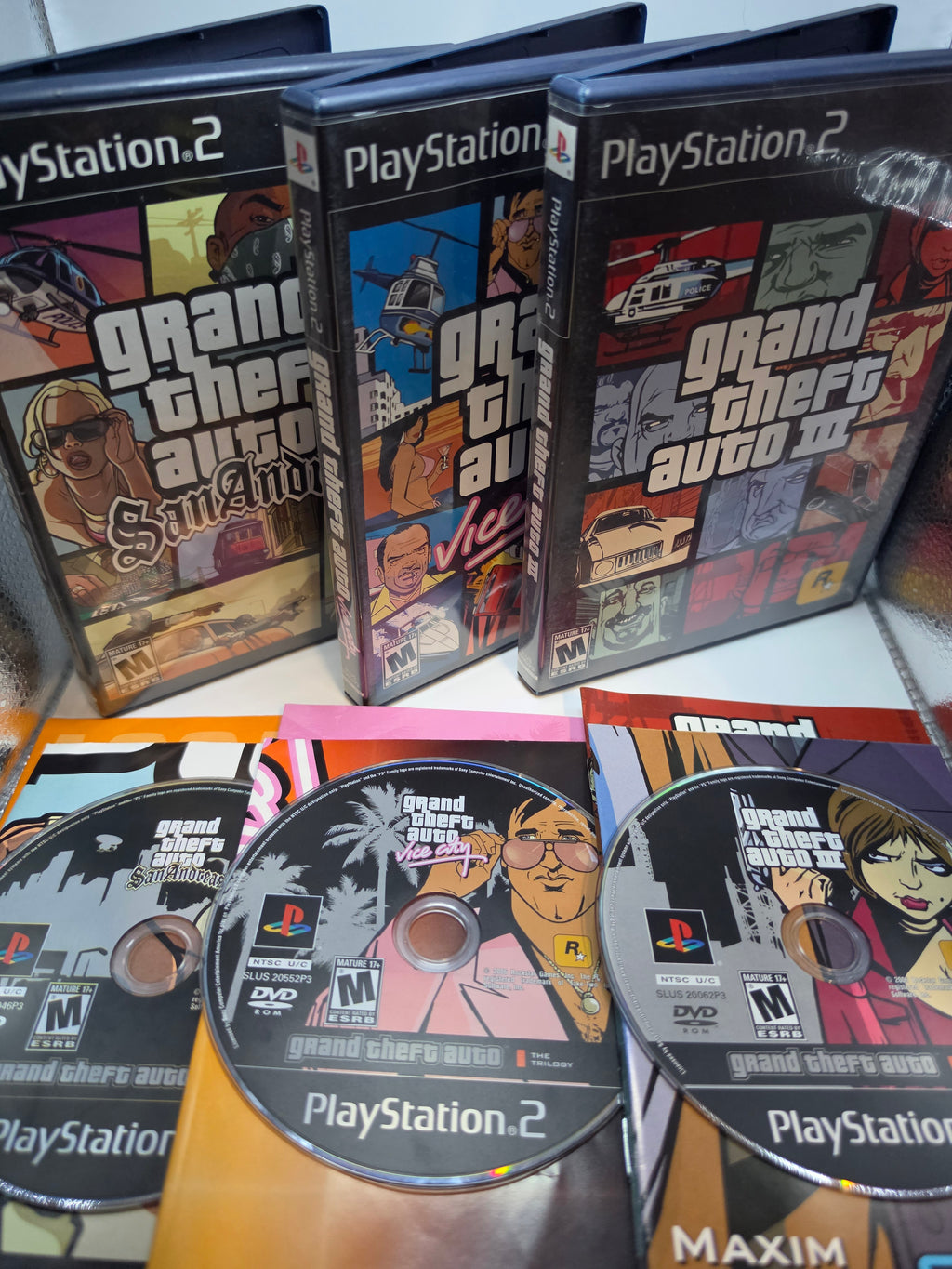 Grand Theft Auto Trilogy PS2 CIB CIB Original Case Manual No Slip