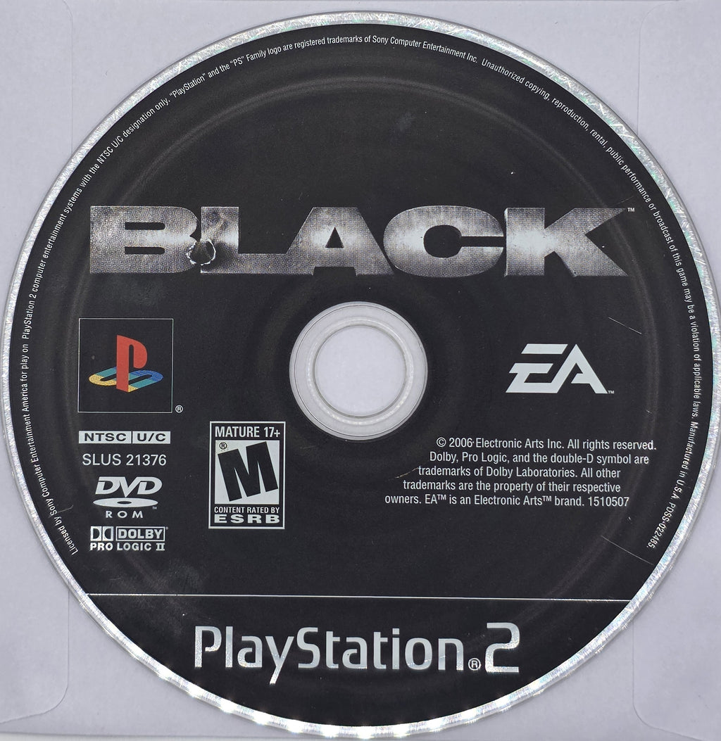 Black PS2 Disc Only Shooter Mature Rated EA
