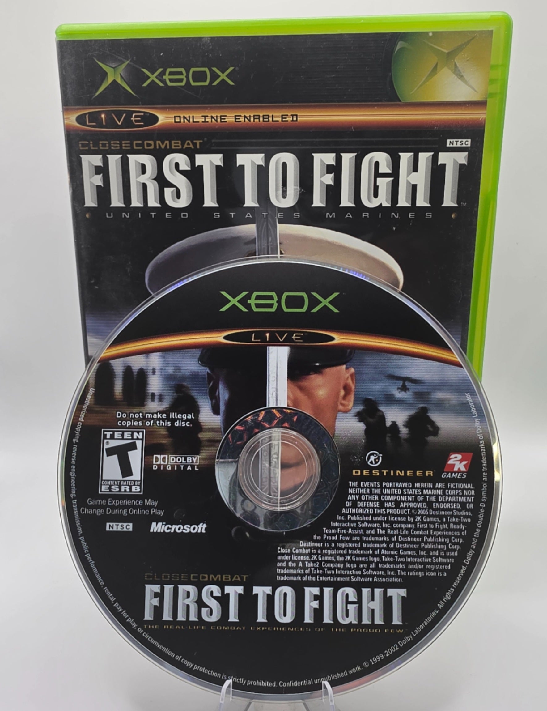 Close Combat First to Fight Xbox Disc and Case